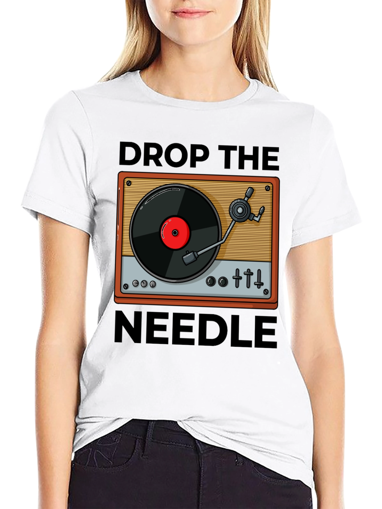 Drop The Needle Turntable Graphic Tee
