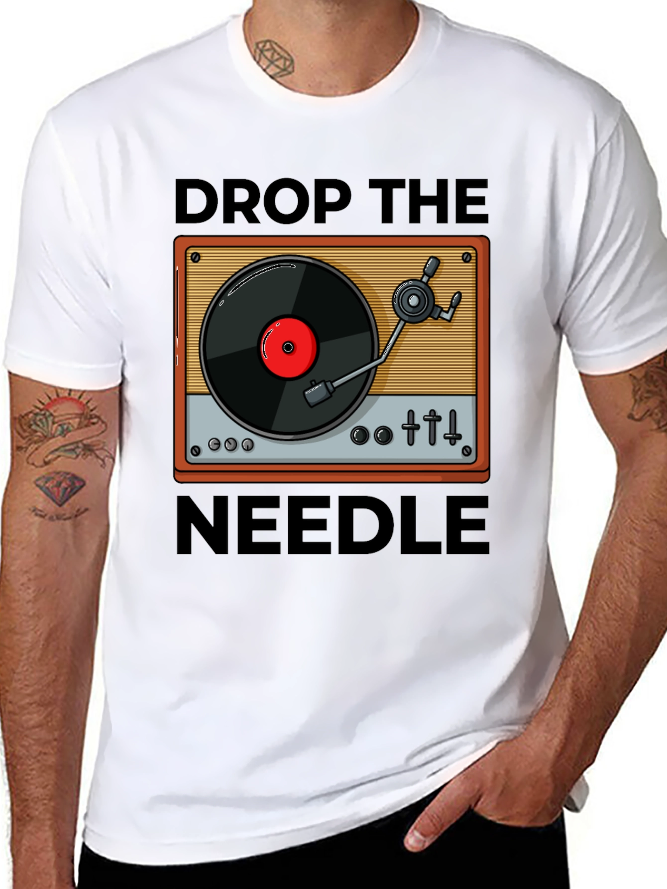 Drop The Needle Turntable Graphic Tee
