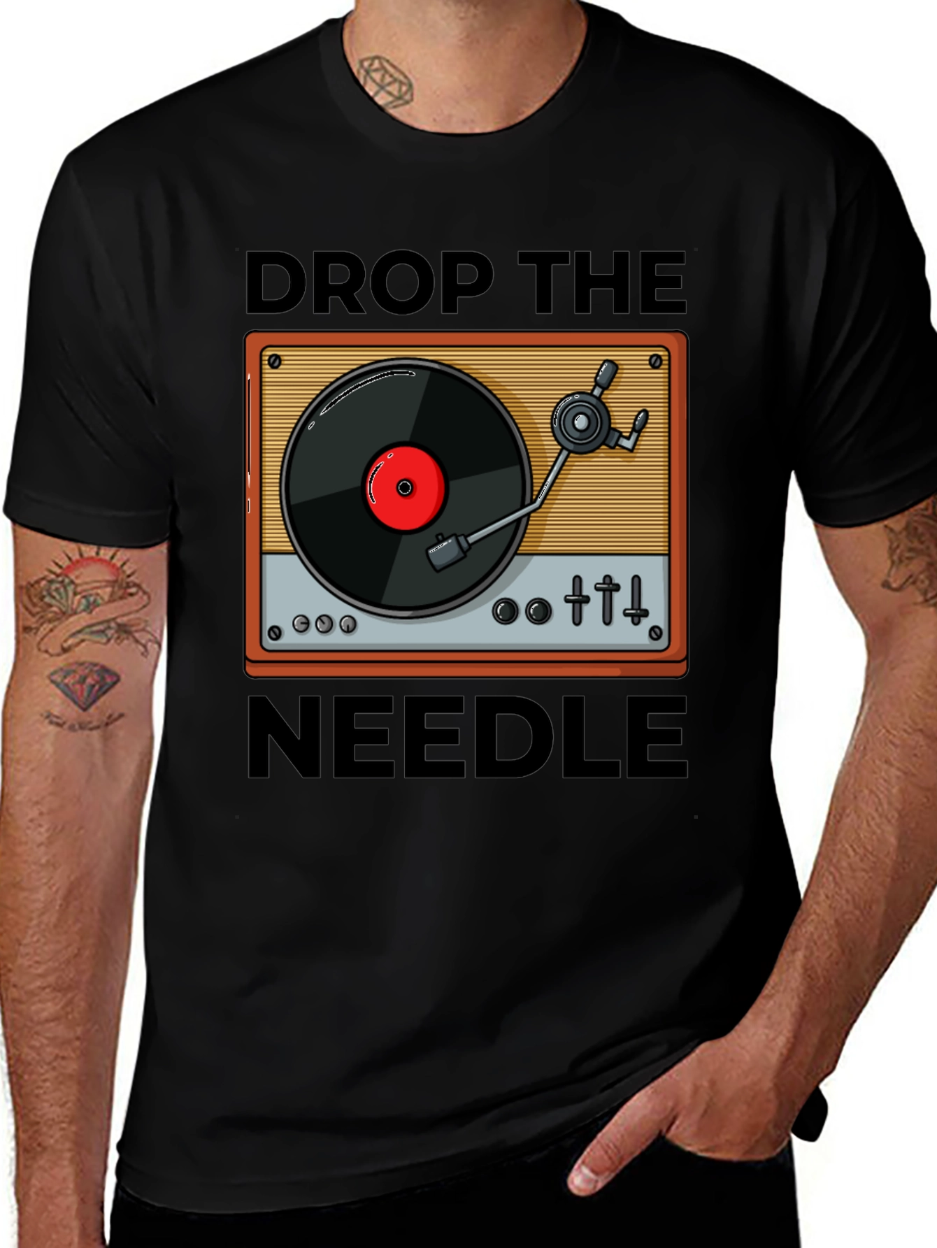 Drop The Needle Turntable Graphic Tee