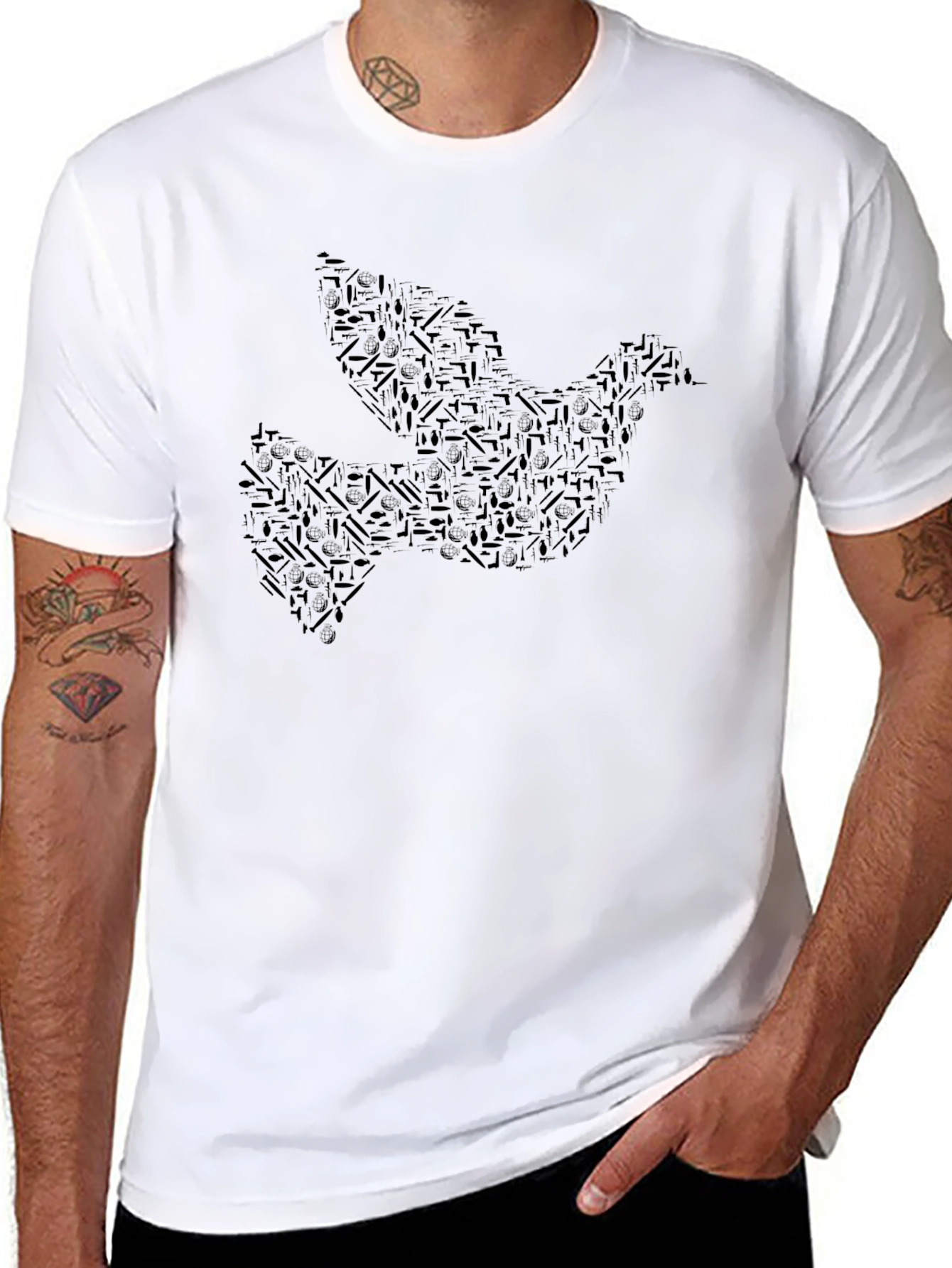 Dove Graphic Black T-Shirt