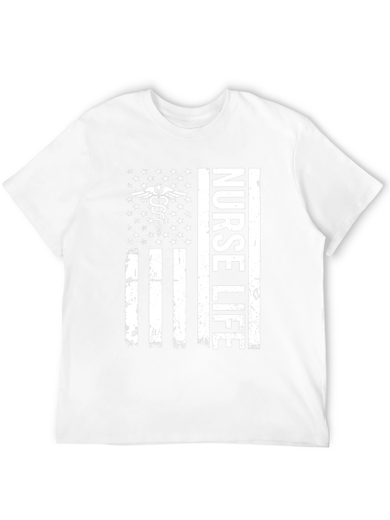 Nurse Life American Flag Graphic T-Shirt