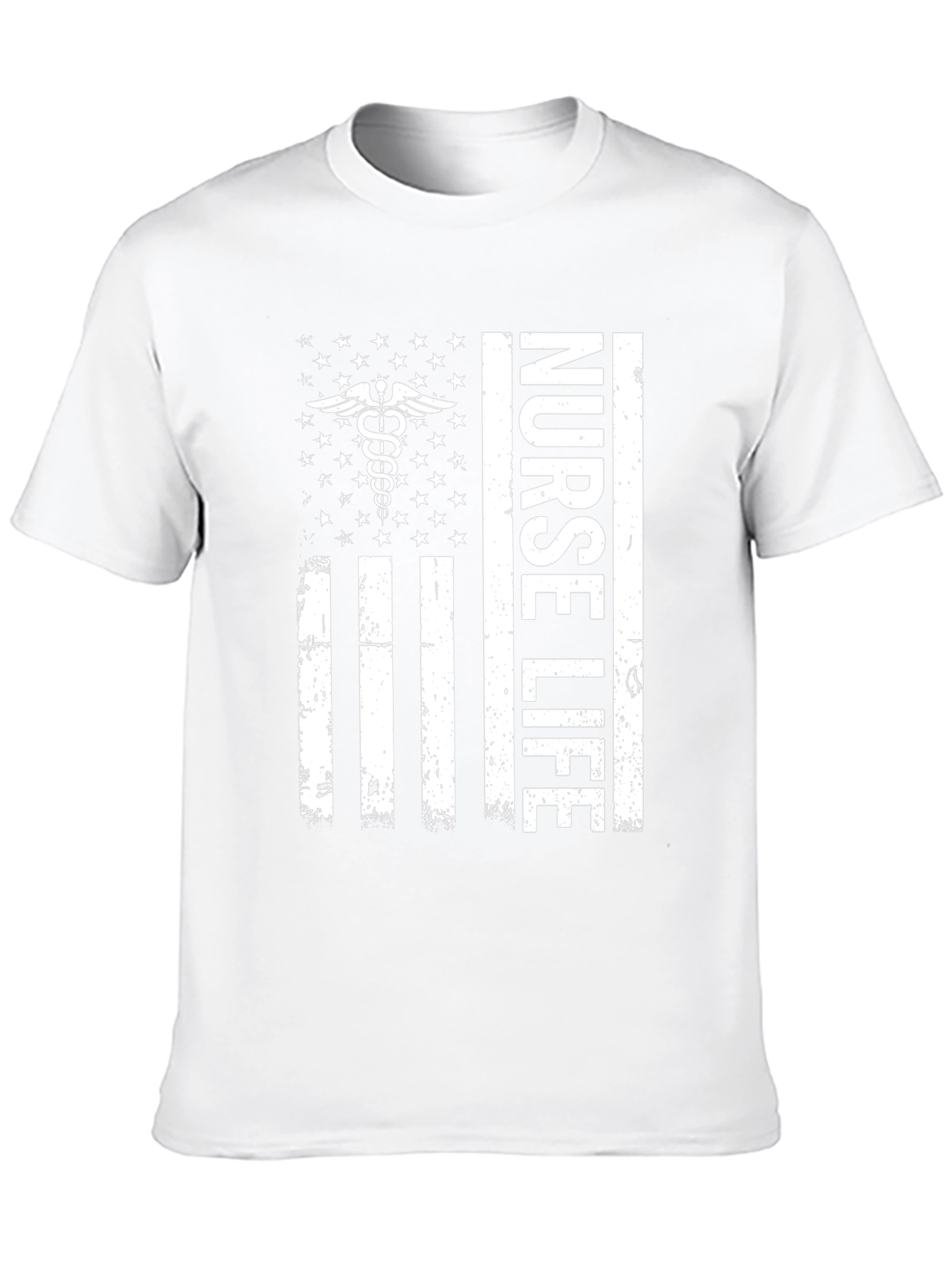 Nurse Life American Flag Graphic T-Shirt