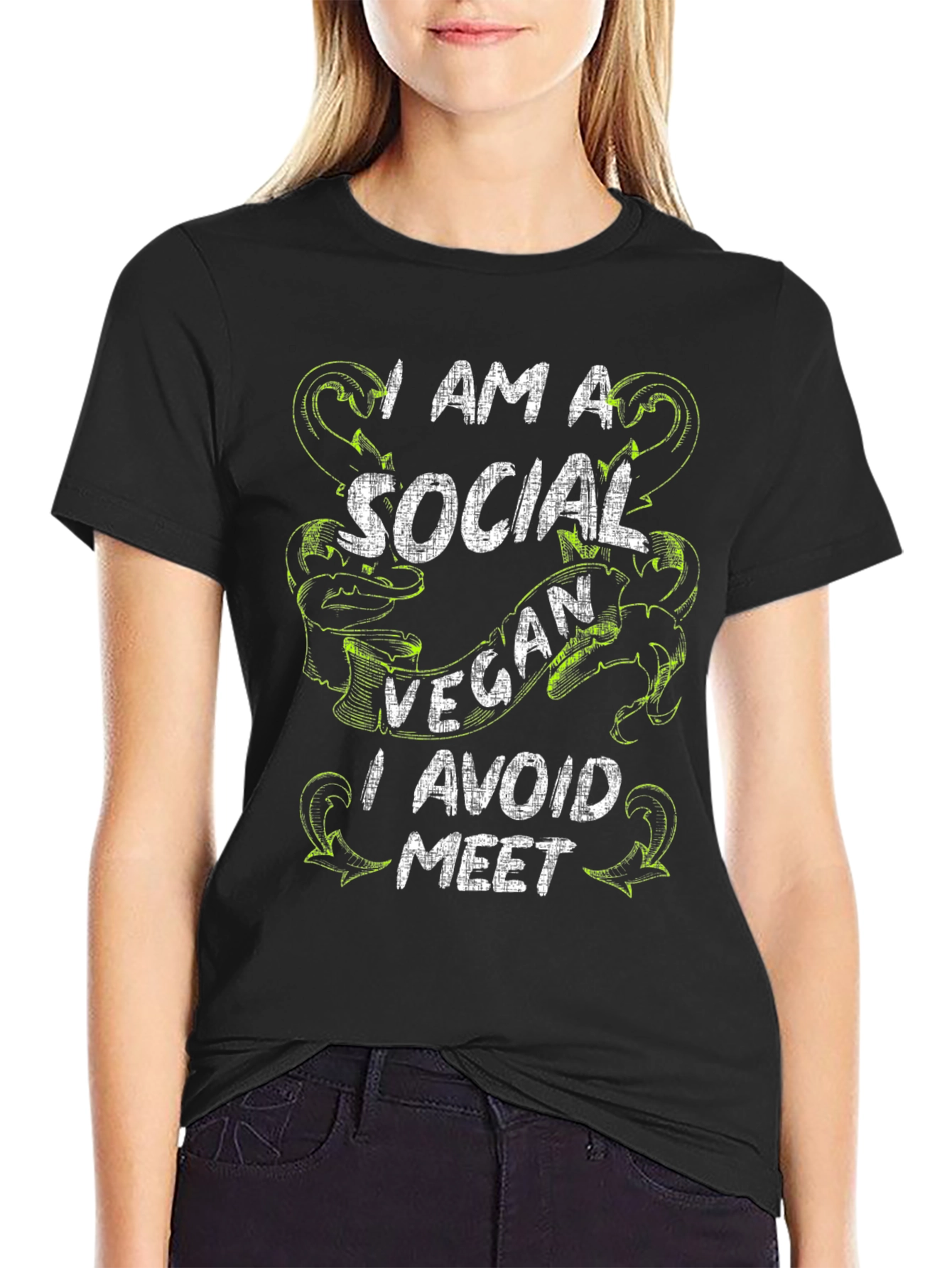 Social Vegan T-Shirt - Avoid the Meet