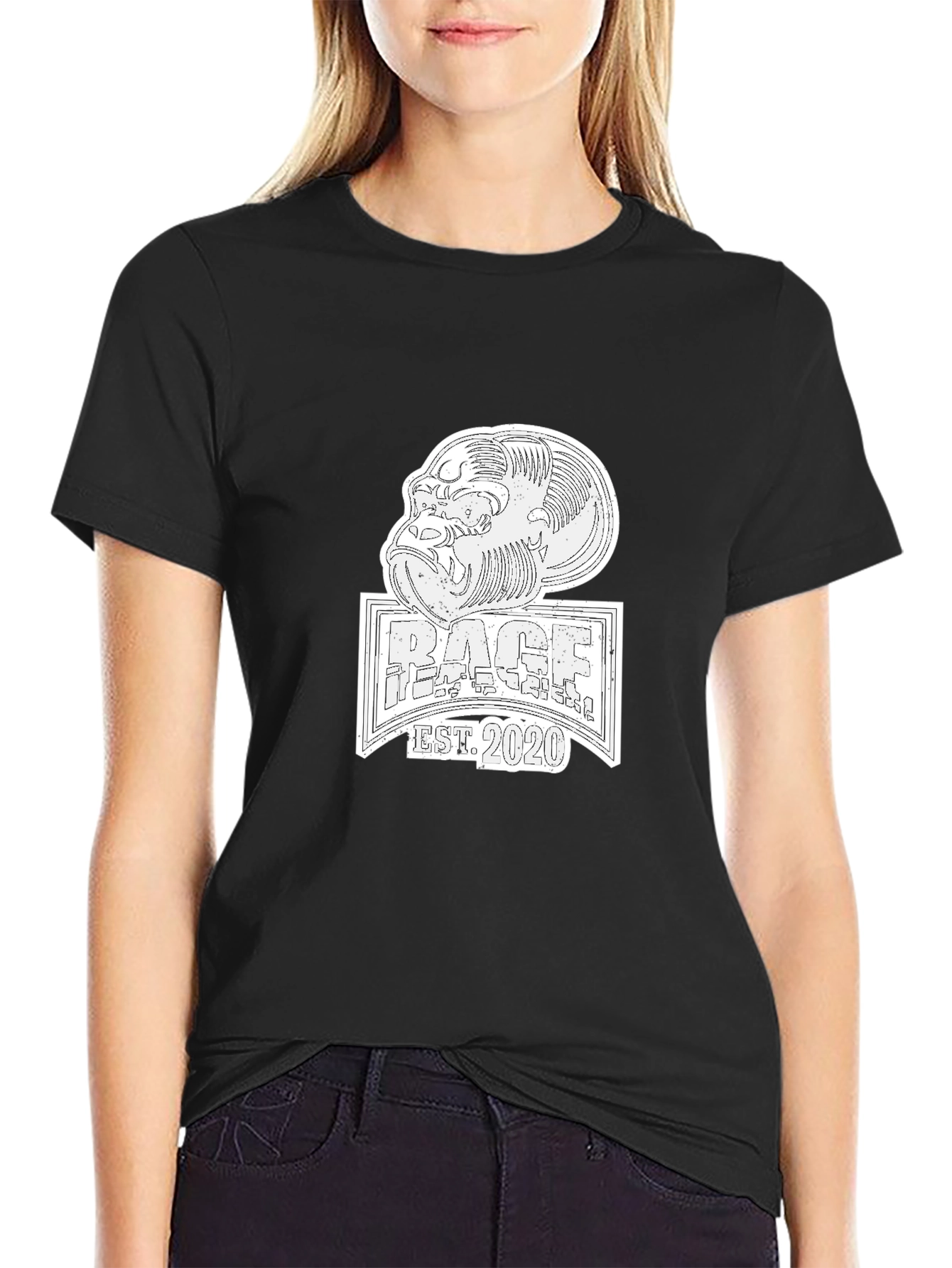 RAGE Gorilla T-Shirt - Est. 2020 - Black