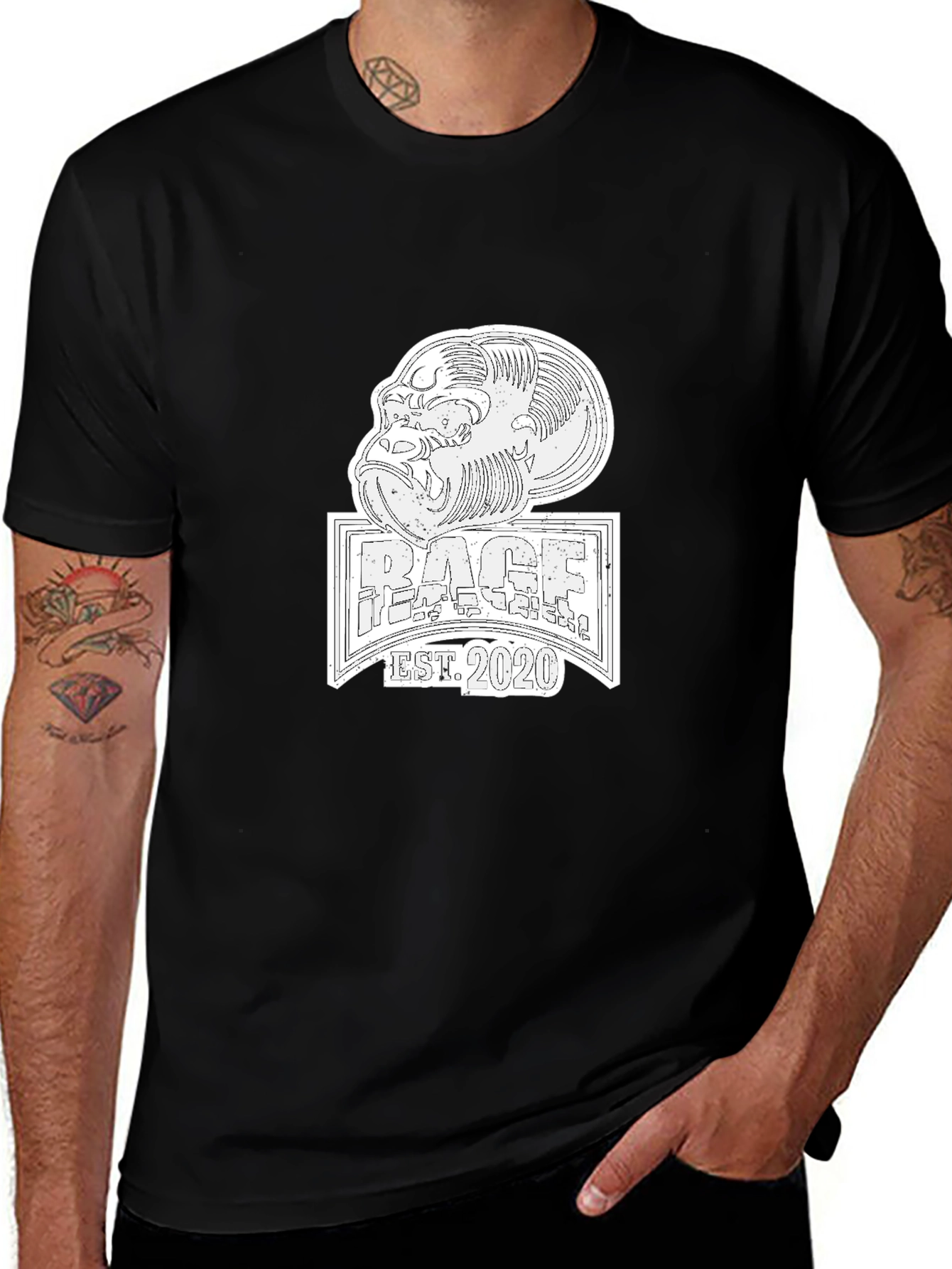 RAGE Gorilla T-Shirt - Est. 2020 - Black