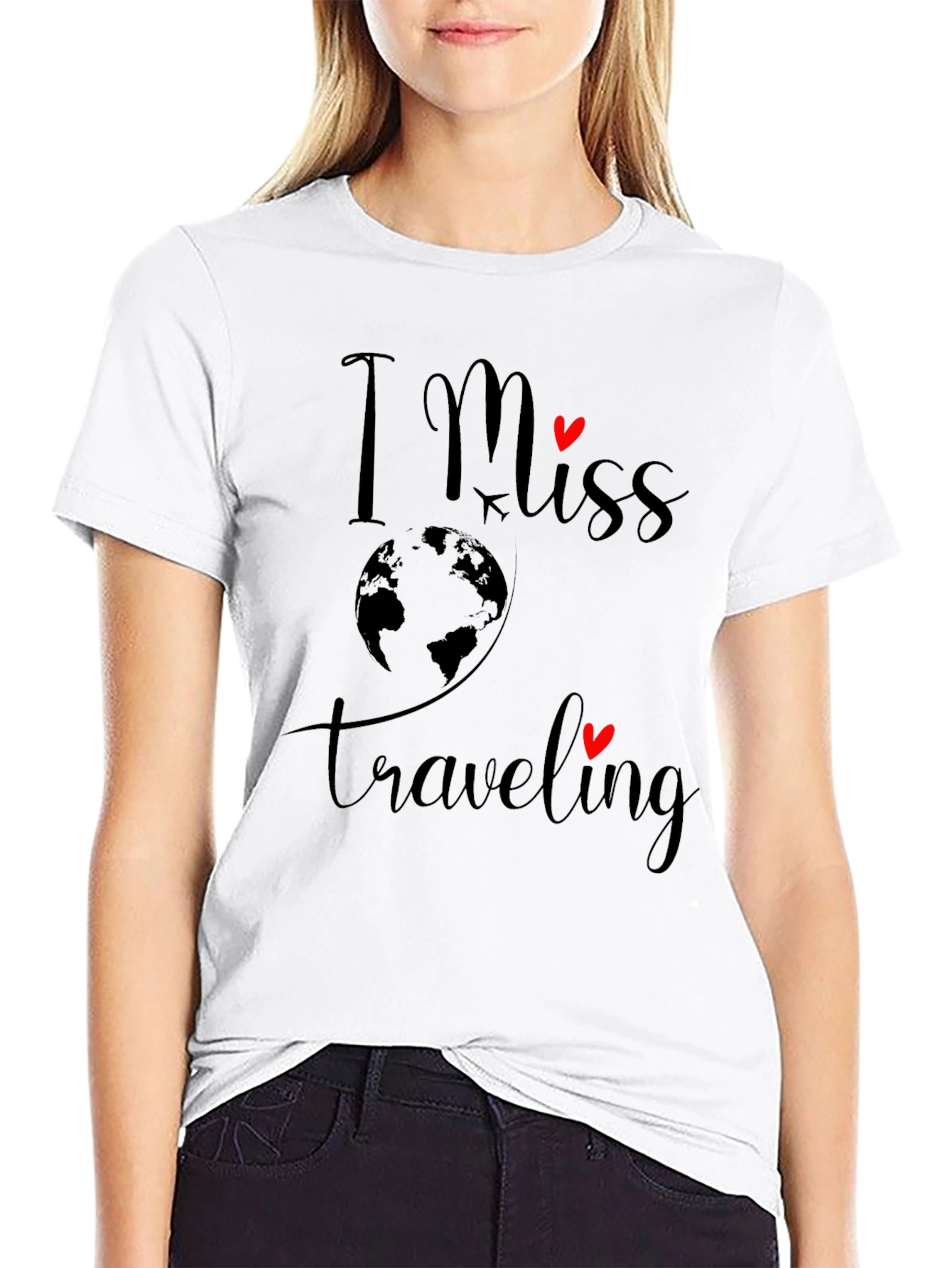 I Miss Traveling T-Shirt - Black Graphic Tee