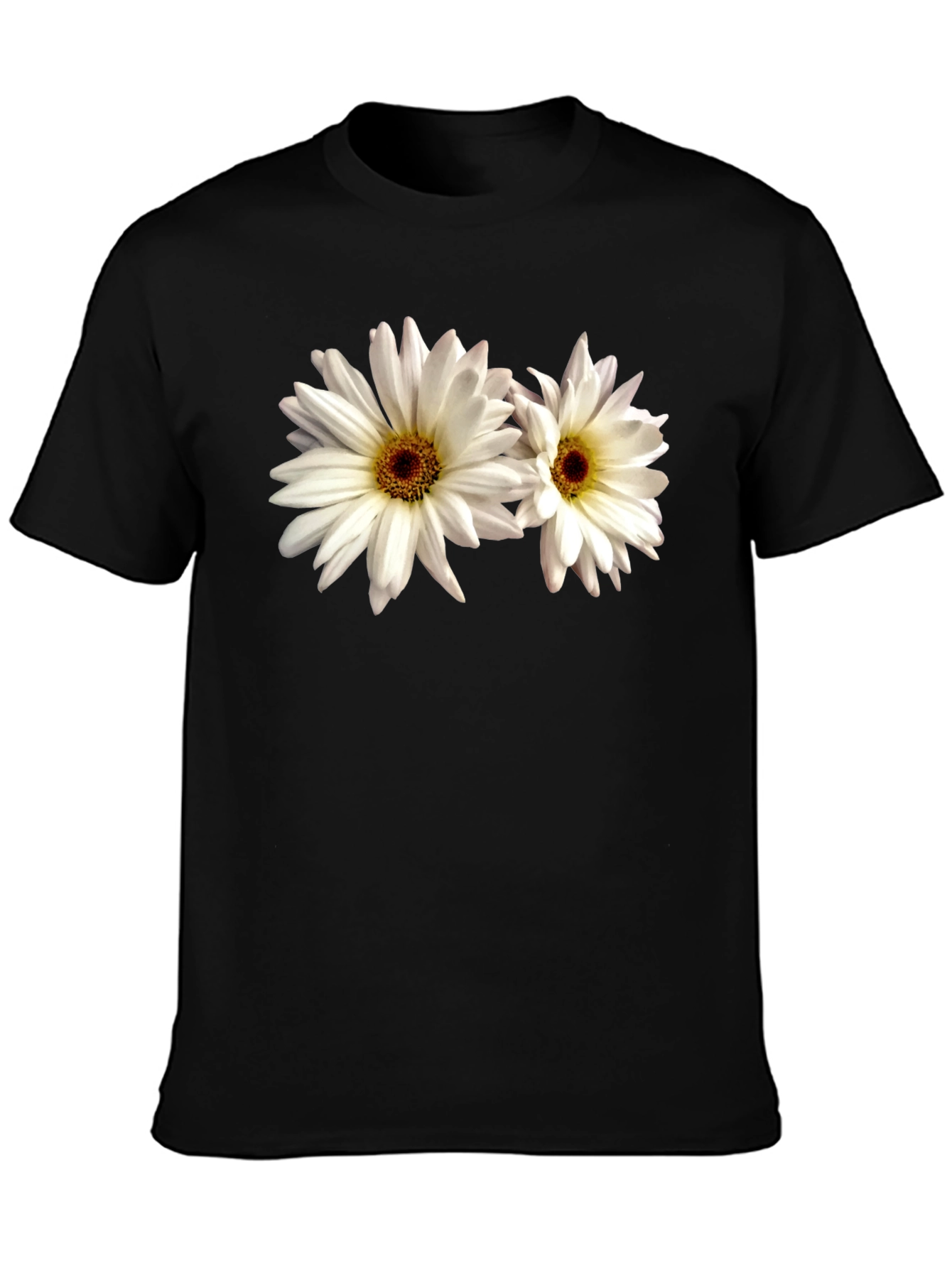 Daisy Flower Graphic Tee - Black