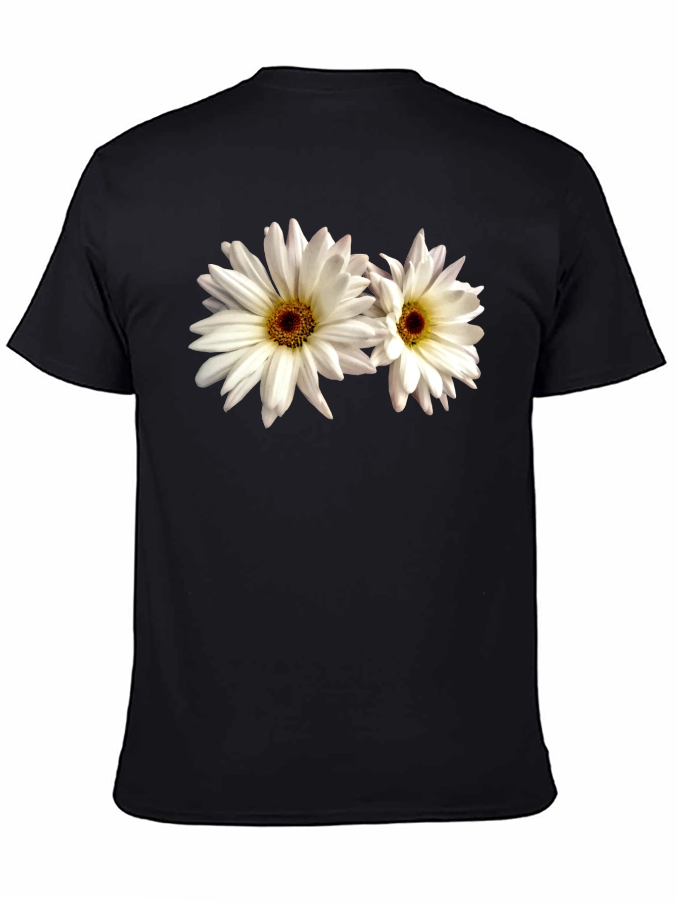 Daisy Flower Graphic Tee - Black