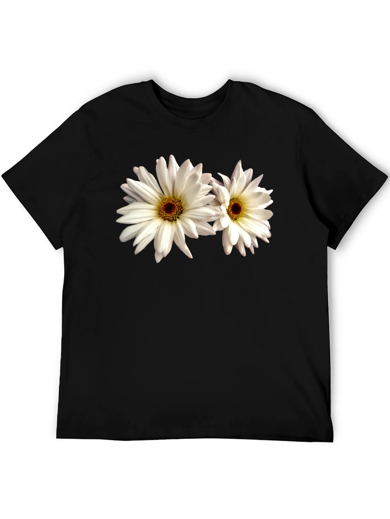 Daisy Flower Graphic Tee - Black