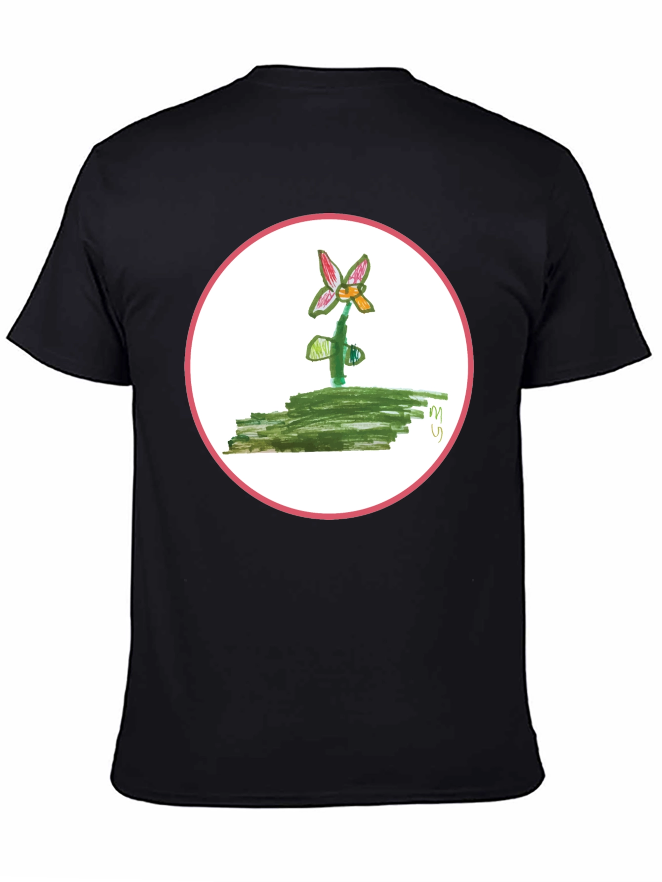 Floral Drawing T-Shirt - Unique Kid Art Design