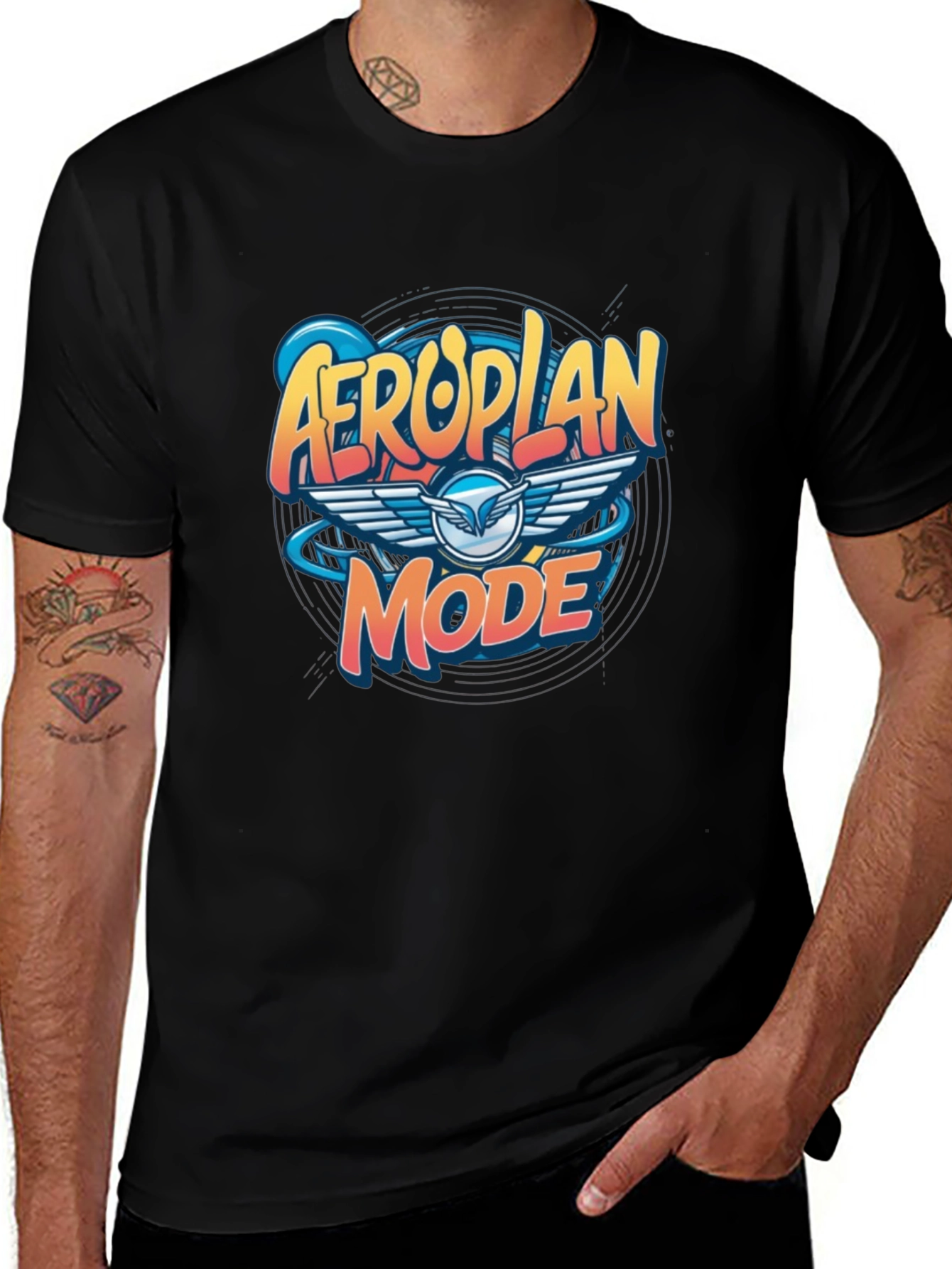 Aeroplan Mode Graphic Tee - Black