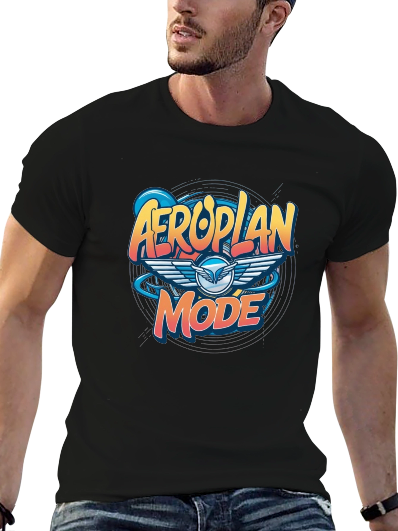 Aeroplan Mode Graphic Tee - Black