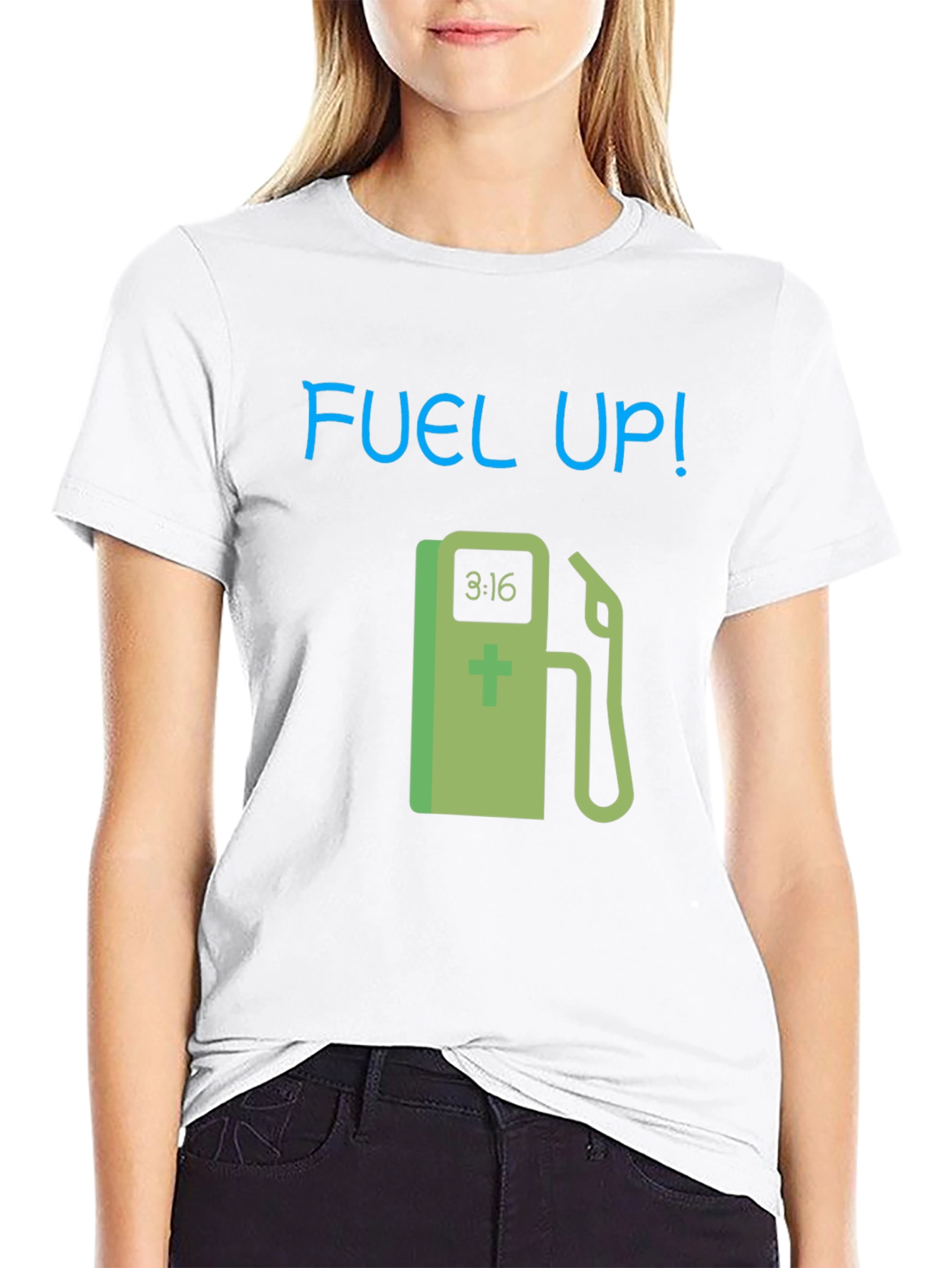 Fuel Up! Graphic Tee - Black Cotton T-Shirt