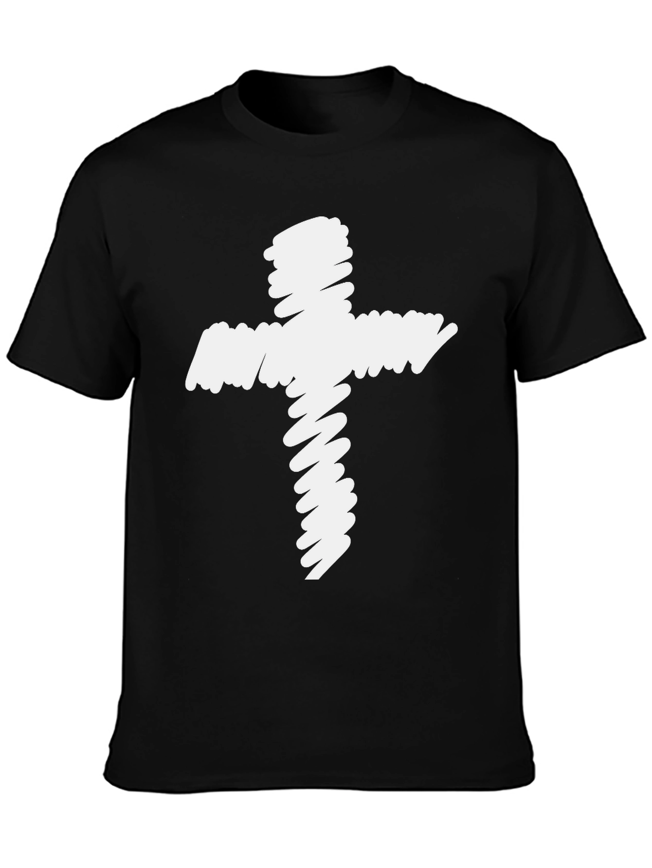 Abstract Cross Graphic Tee - Stylish Christian T-Shirt