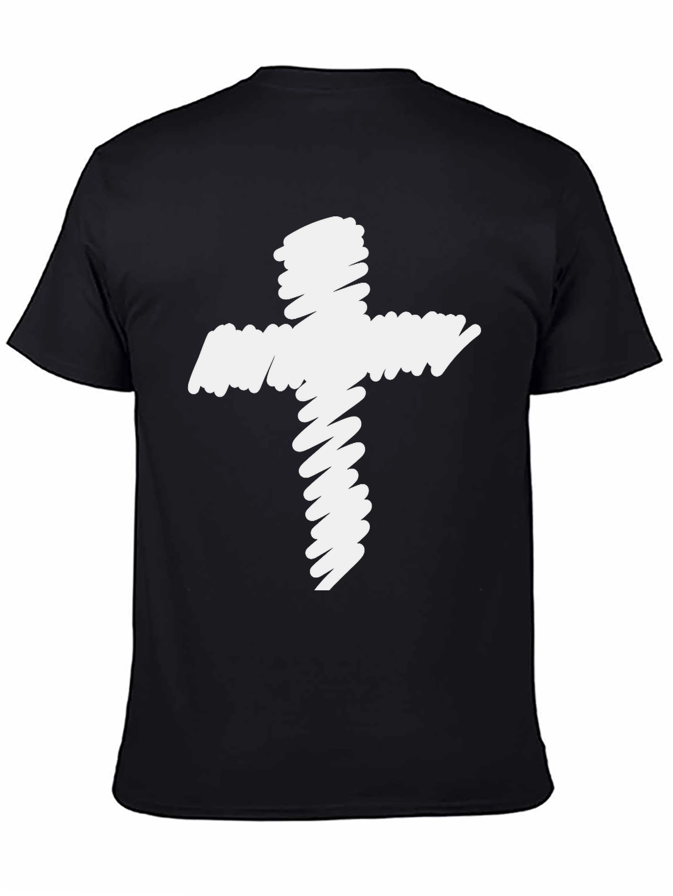 Abstract Cross Graphic Tee - Stylish Christian T-Shirt