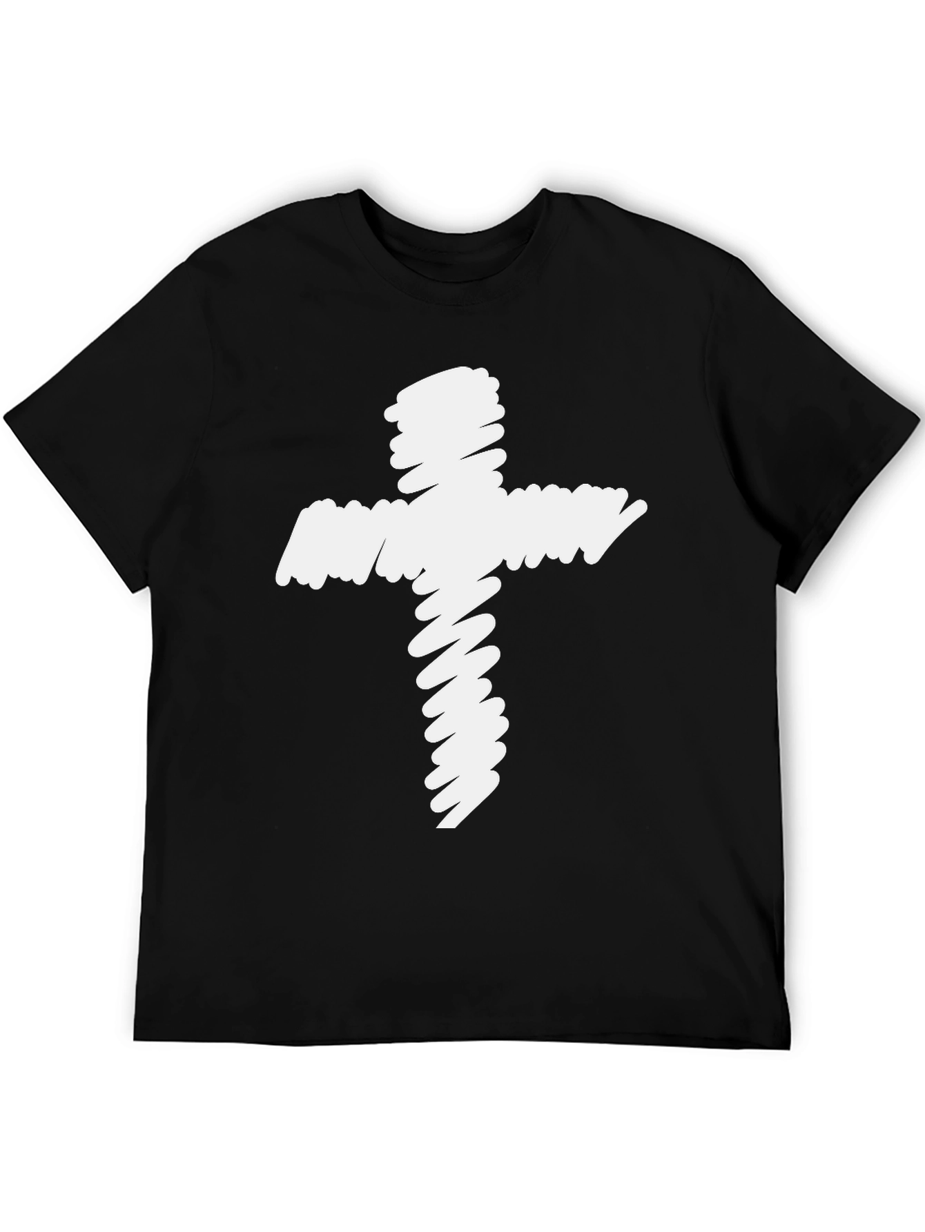 Abstract Cross Graphic Tee - Stylish Christian T-Shirt
