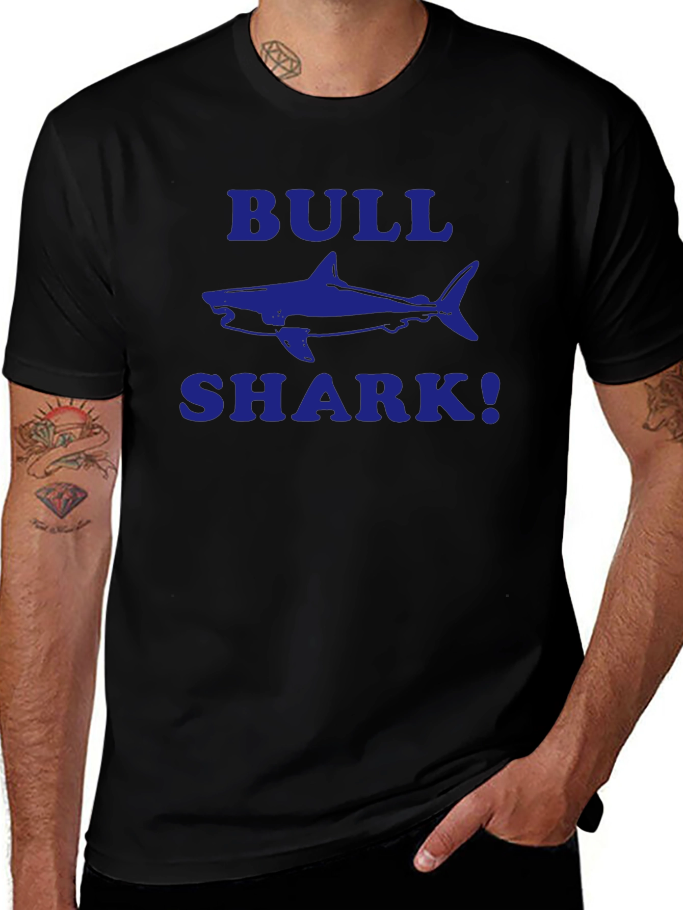 Bull Shark Graphic T-Shirt - Black