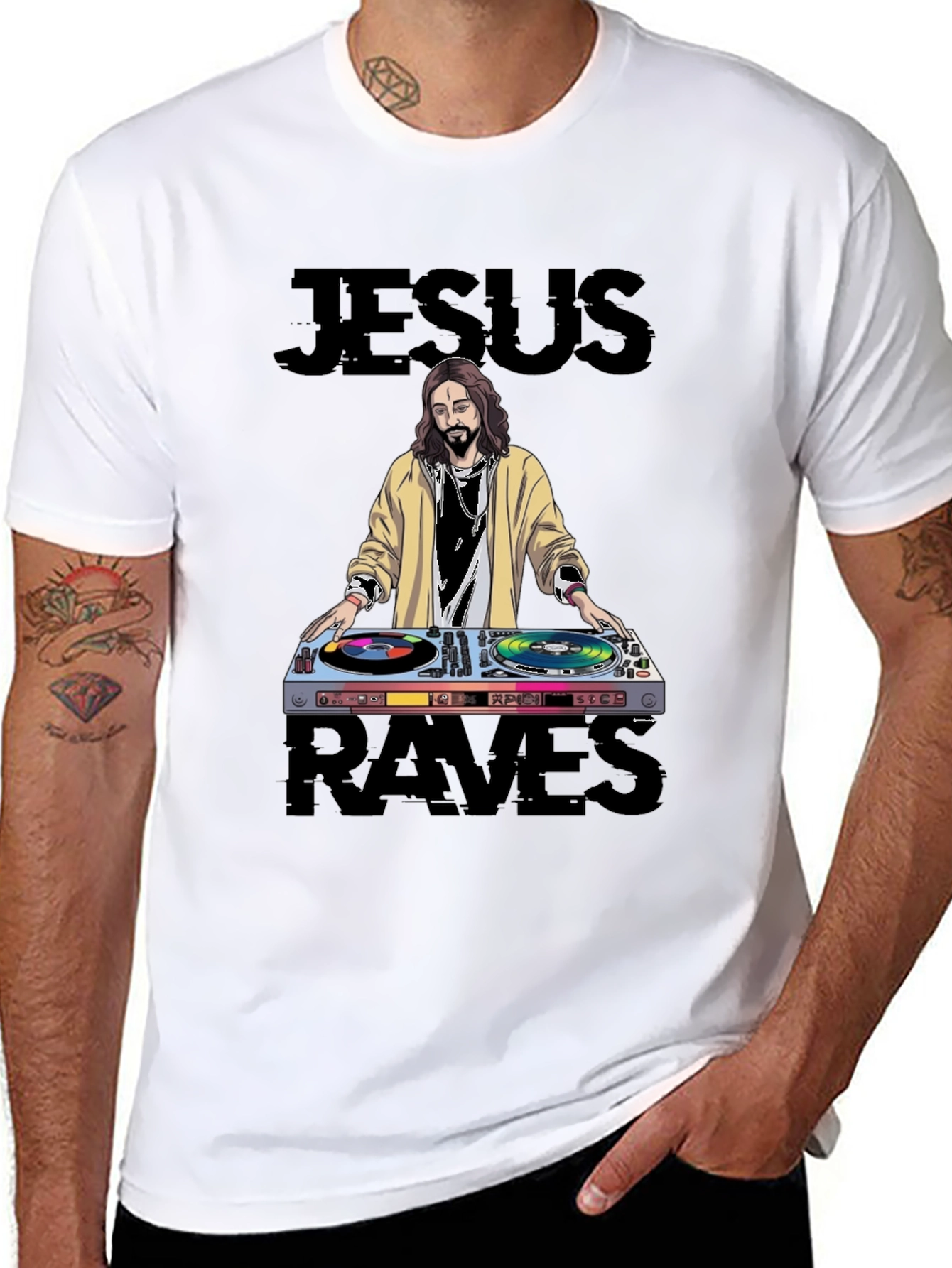 Jesus Raves Graphic T-Shirt