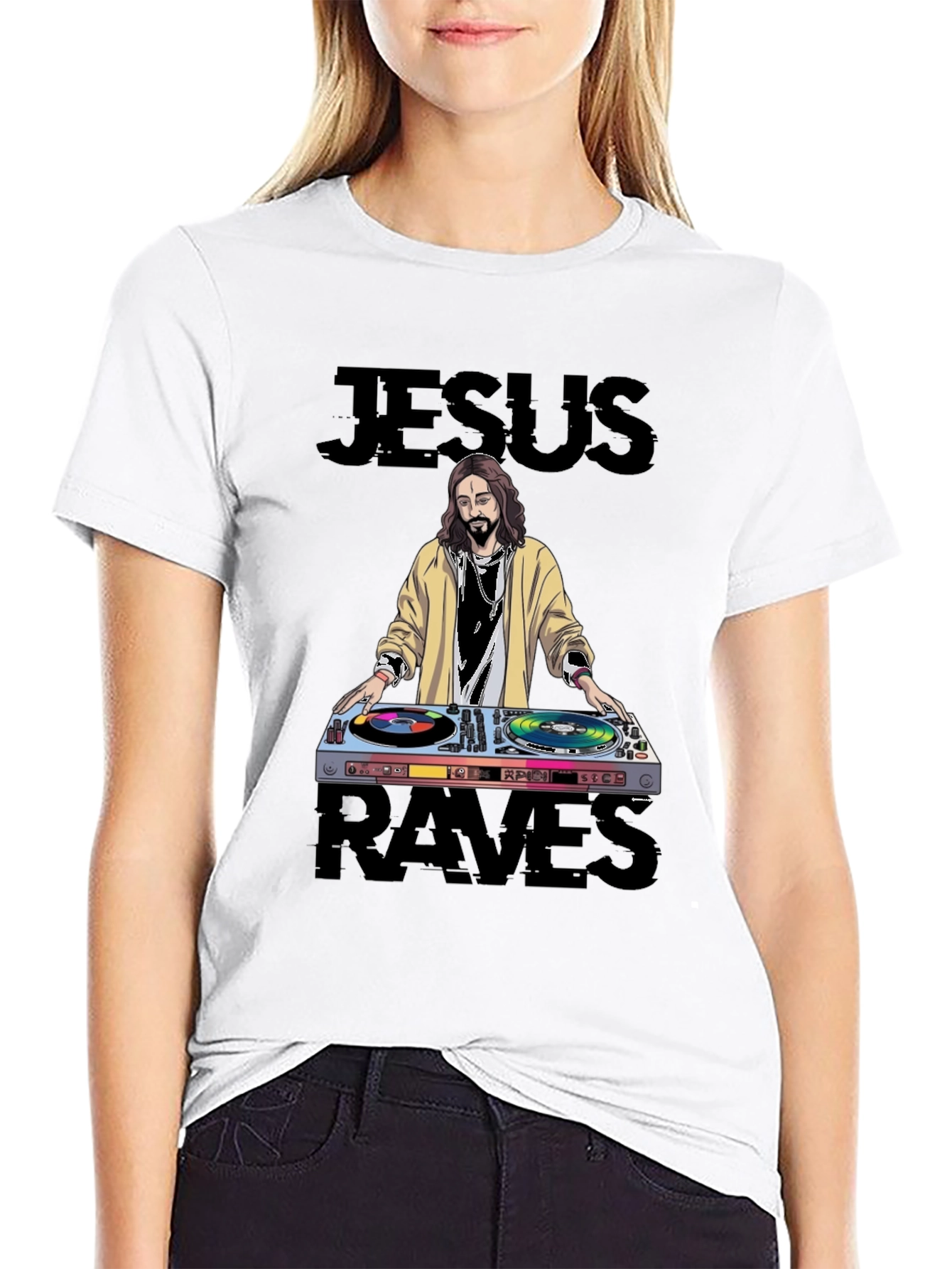 Jesus Raves Graphic T-Shirt