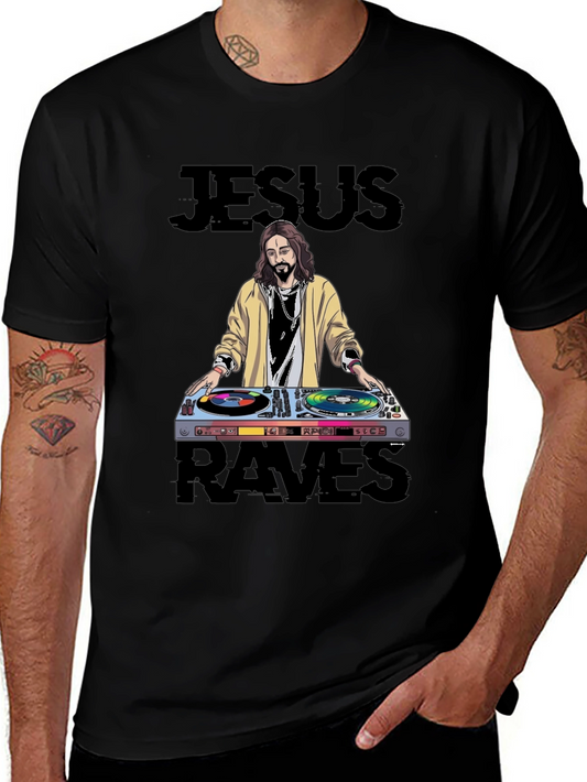 Jesus Raves Graphic T-Shirt