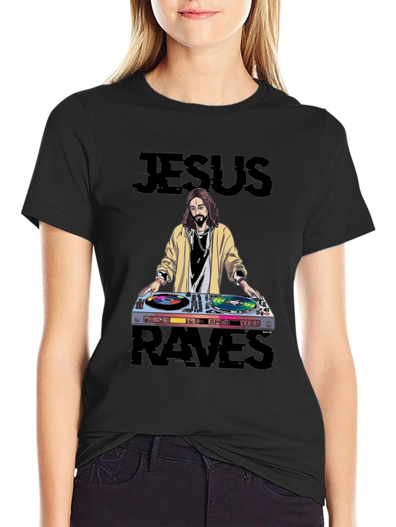 Jesus Raves Graphic T-Shirt