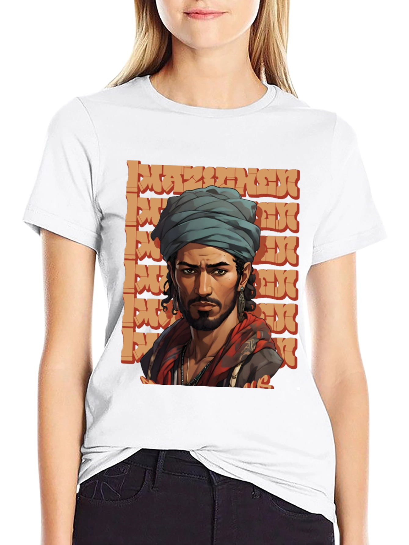 Cool Graphic Tee - Stylish Man with Turban Design
