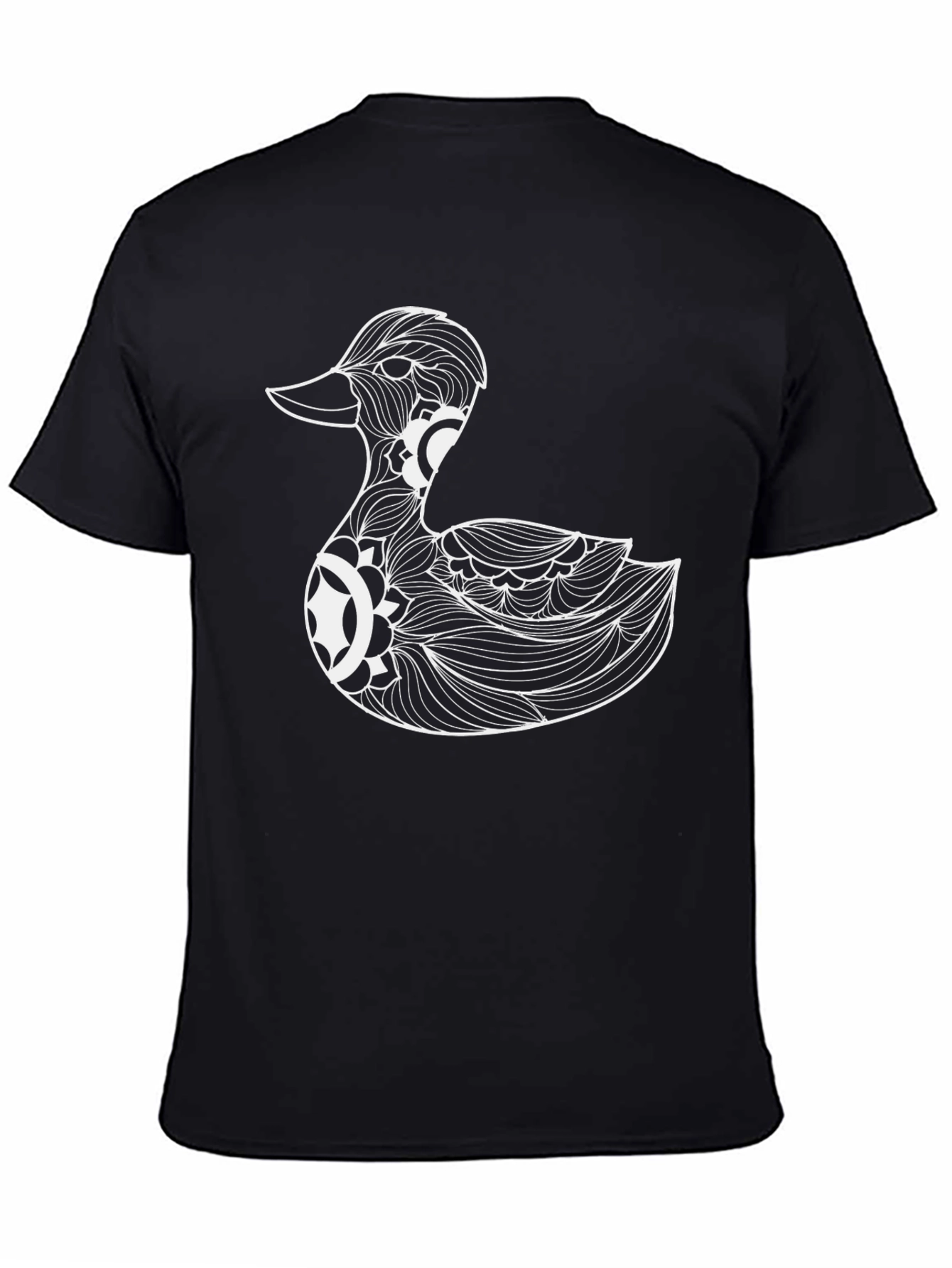 Duck Mandala Black T-Shirt - Stylish Graphic Tee