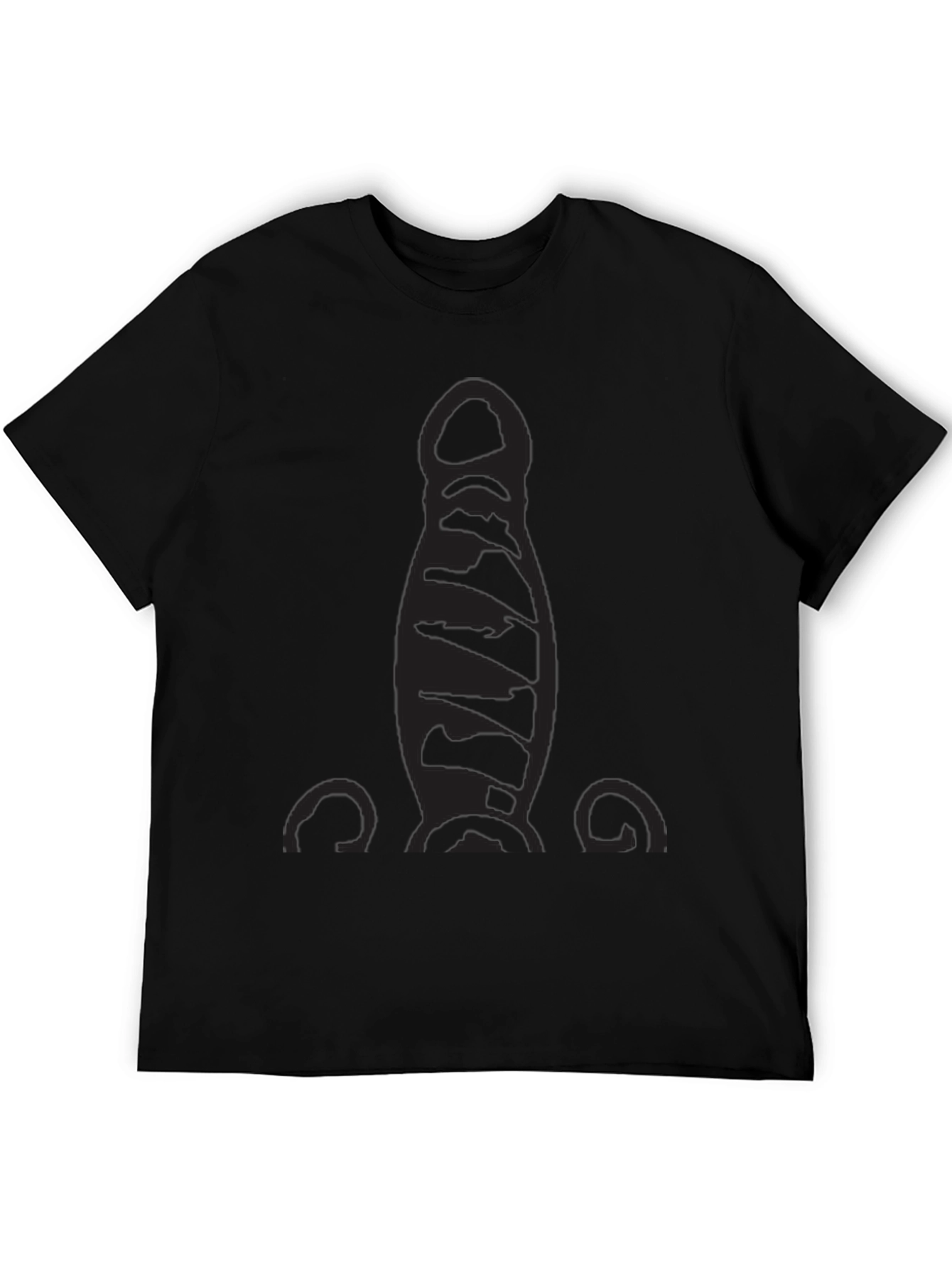 Mens Black Bowling Pin Graphic Tee