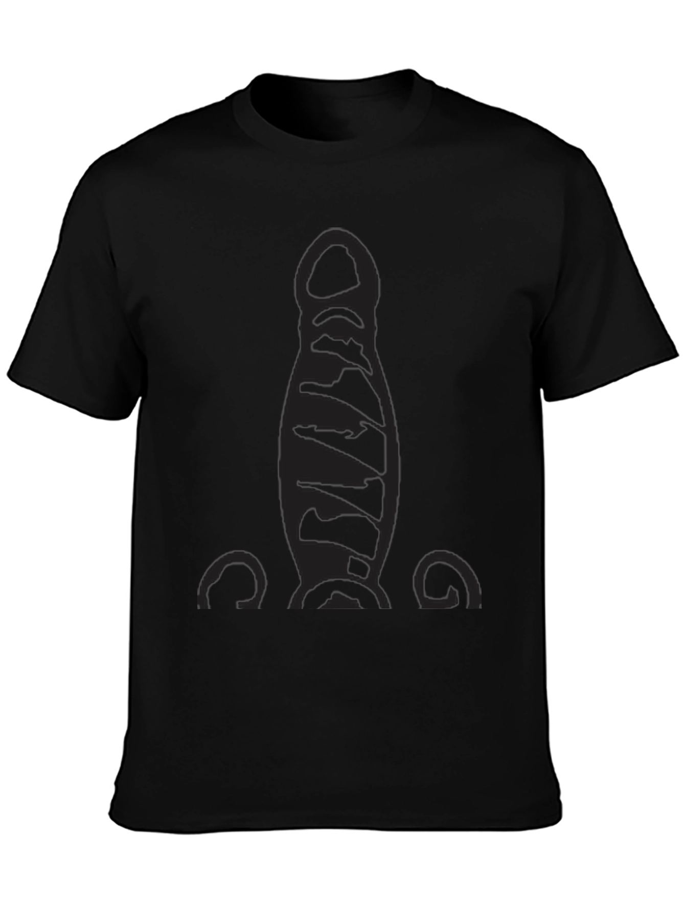 Mens Black Bowling Pin Graphic Tee