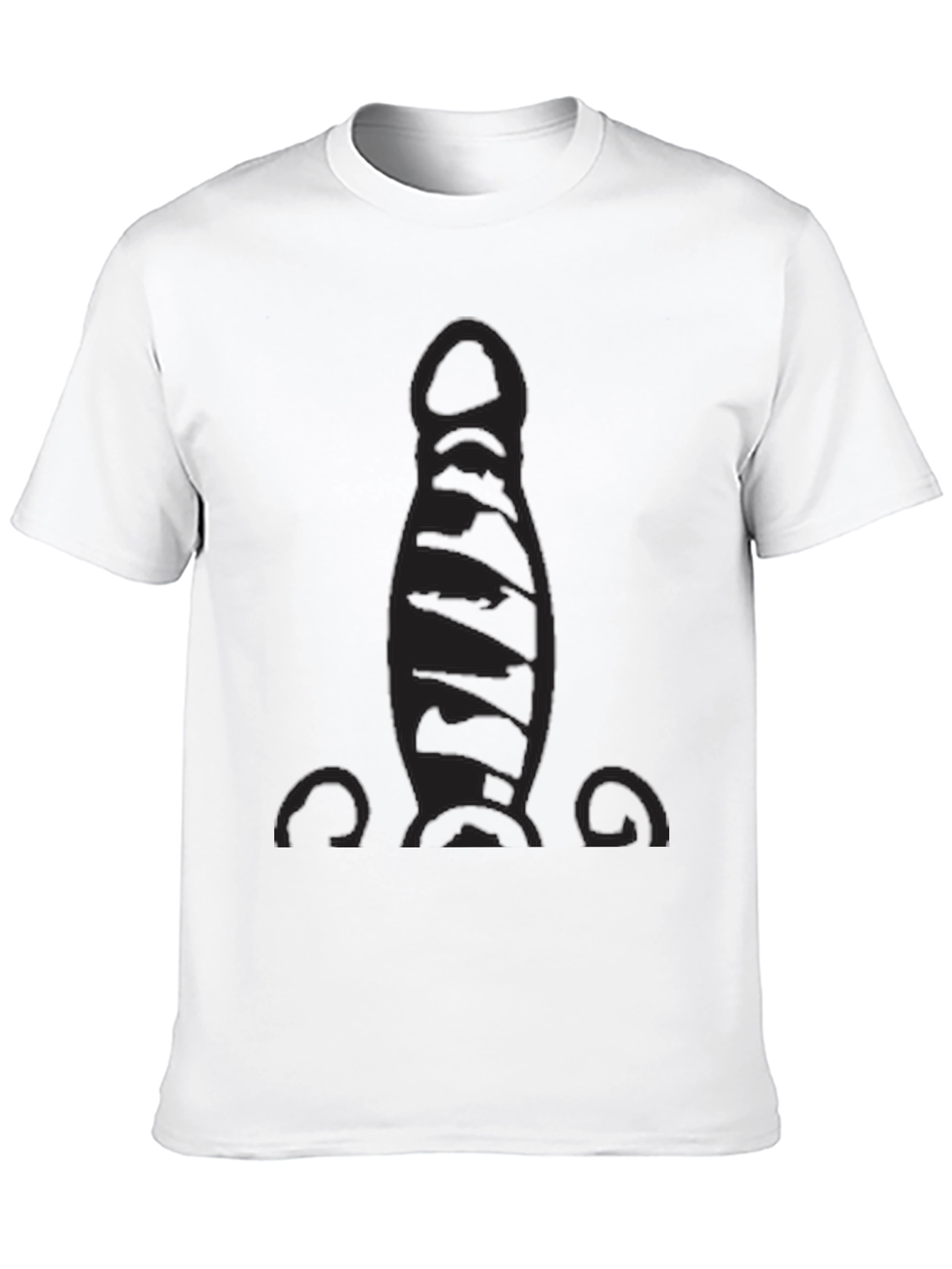 Mens Black Bowling Pin Graphic Tee