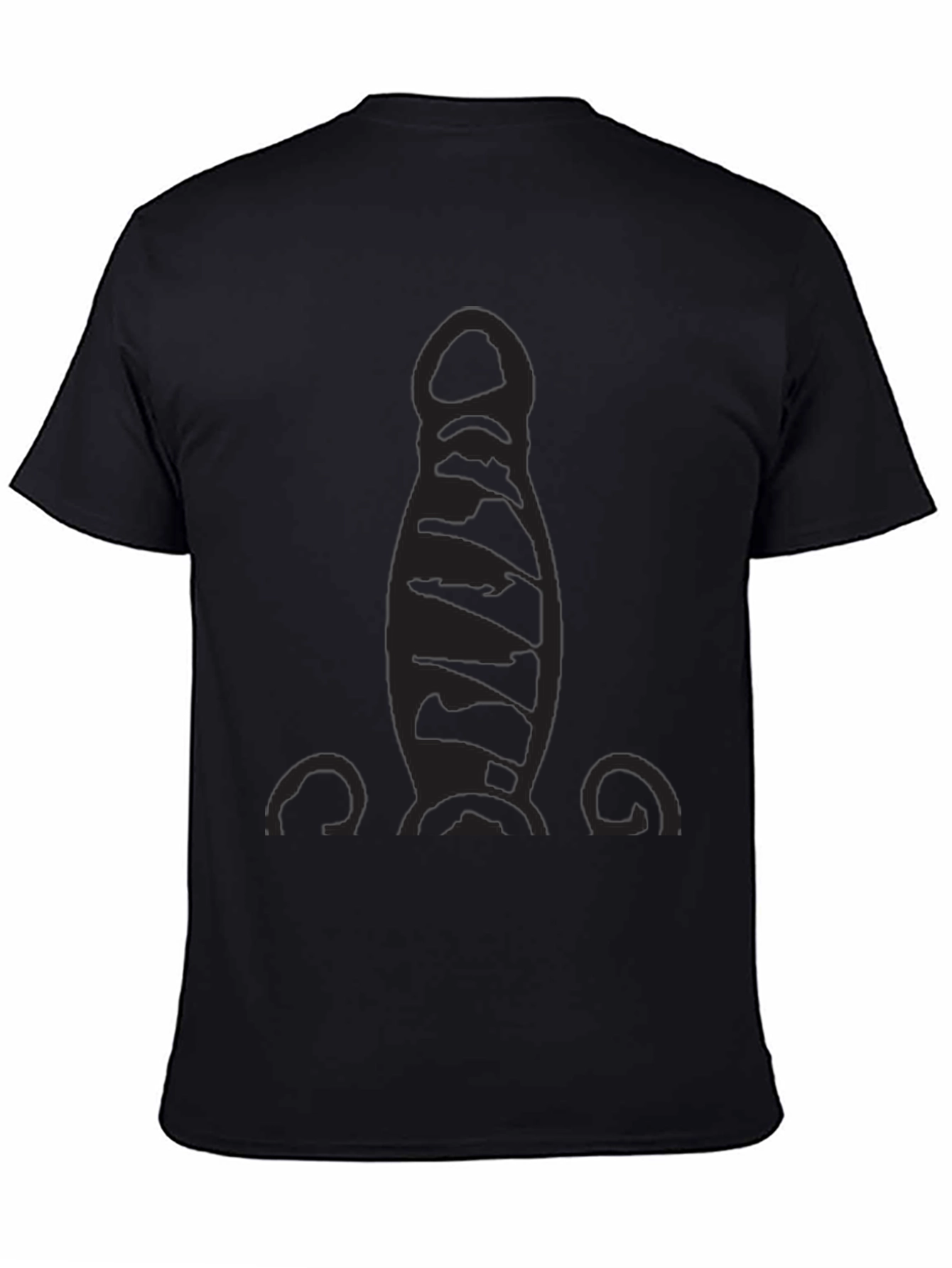 Mens Black Bowling Pin Graphic Tee