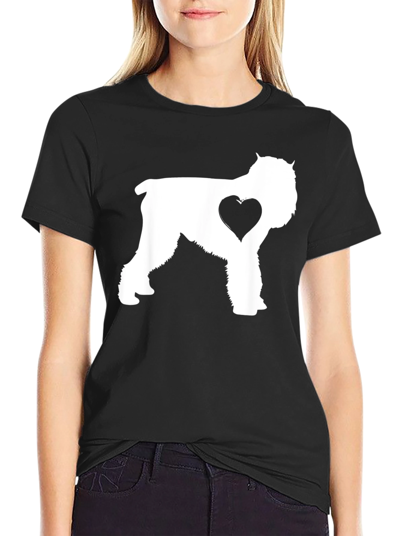 Dog Lover T-Shirt - Schnauzer Heart Graphic