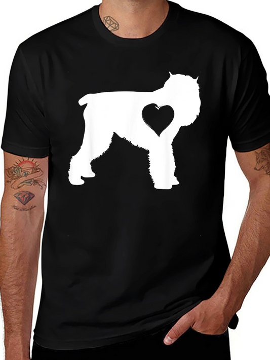 Dog Lover T-Shirt - Schnauzer Heart Graphic