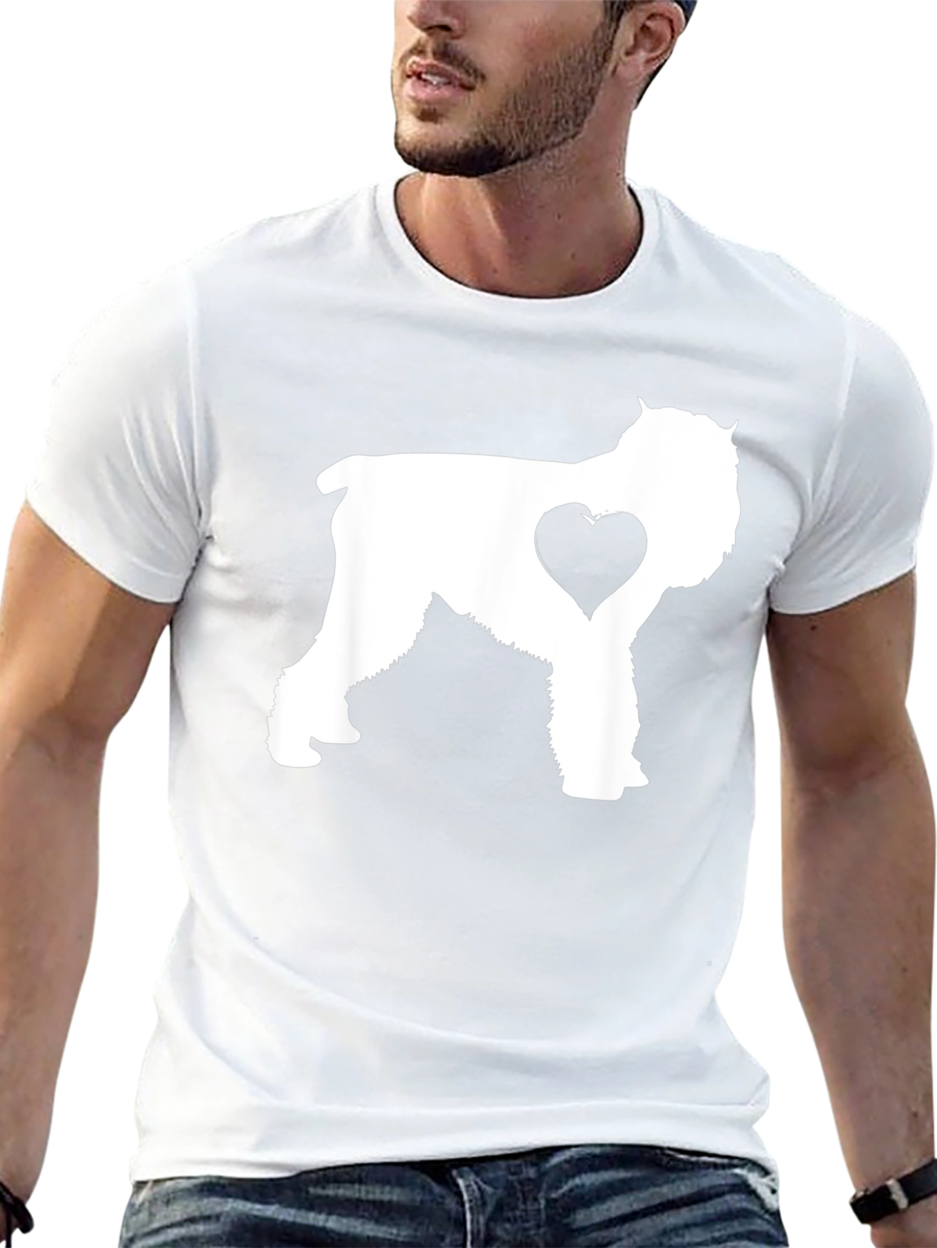 Dog Lover T-Shirt - Schnauzer Heart Graphic