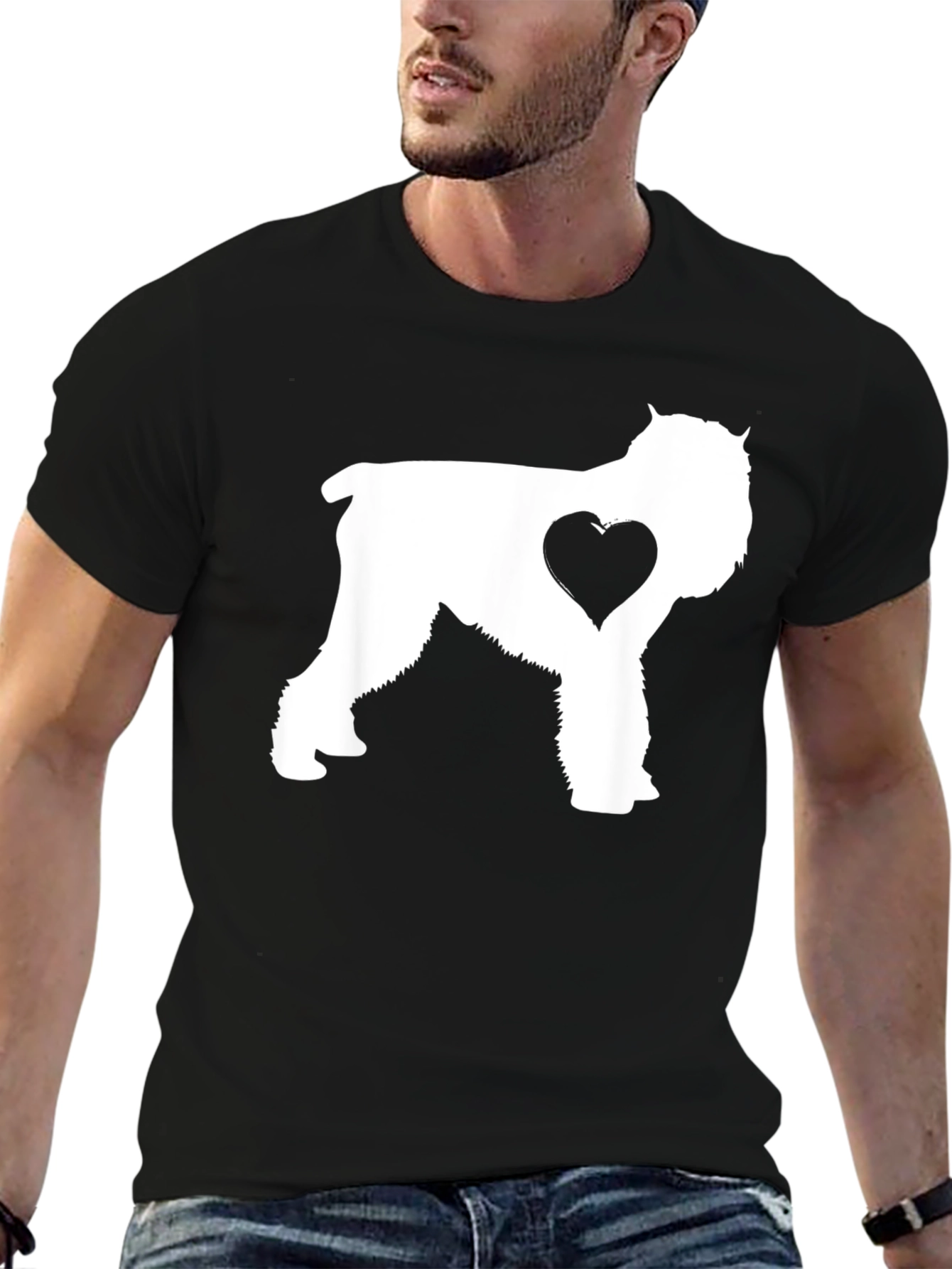 Dog Lover T-Shirt - Schnauzer Heart Graphic
