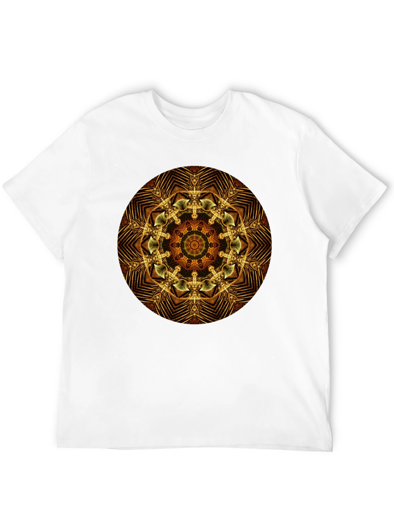 Geometric Mandala Graphic Tee - Black