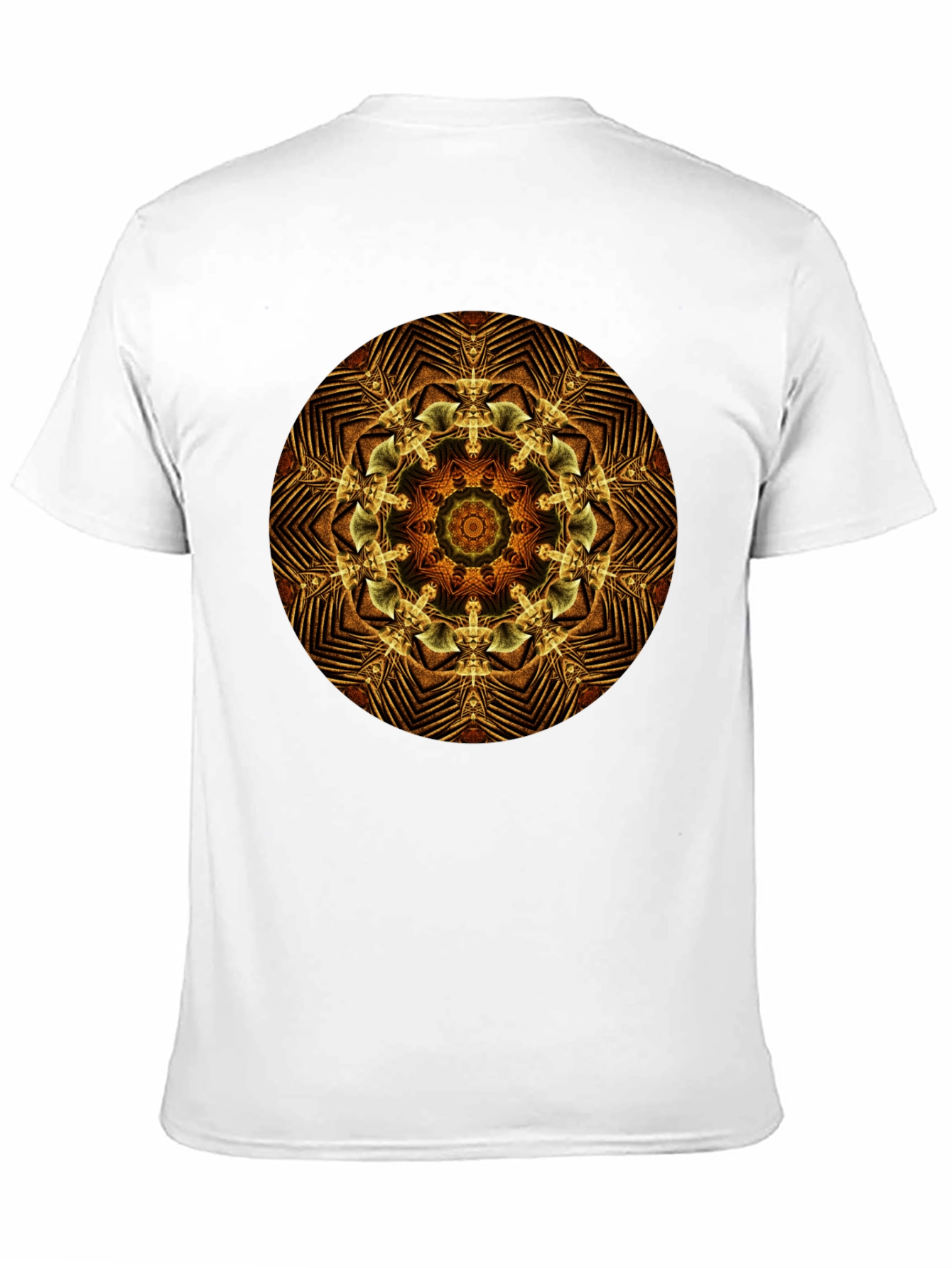 Geometric Mandala Graphic Tee - Black