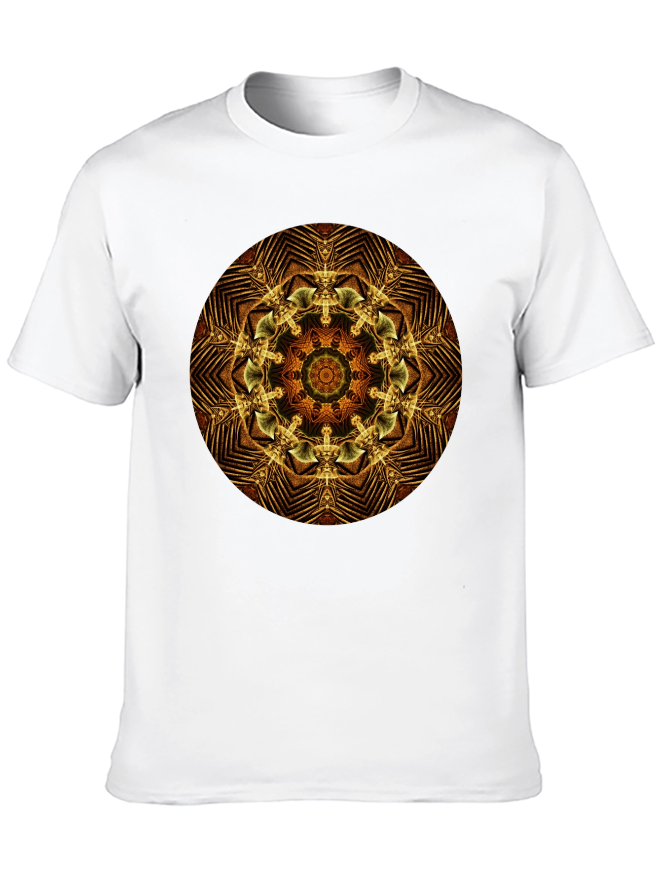 Geometric Mandala Graphic Tee - Black