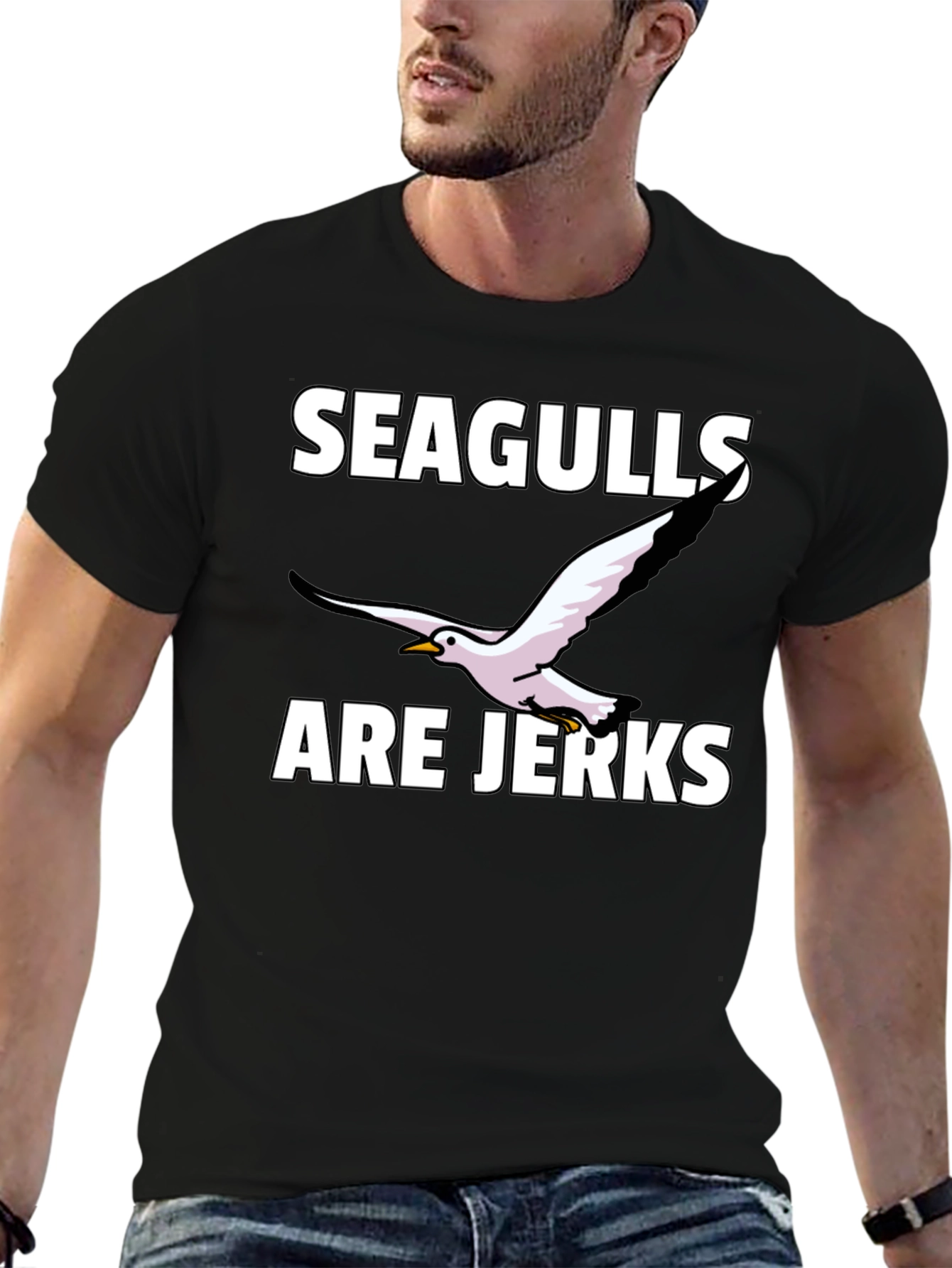 Seagulls Are Jerks Graphic Tee