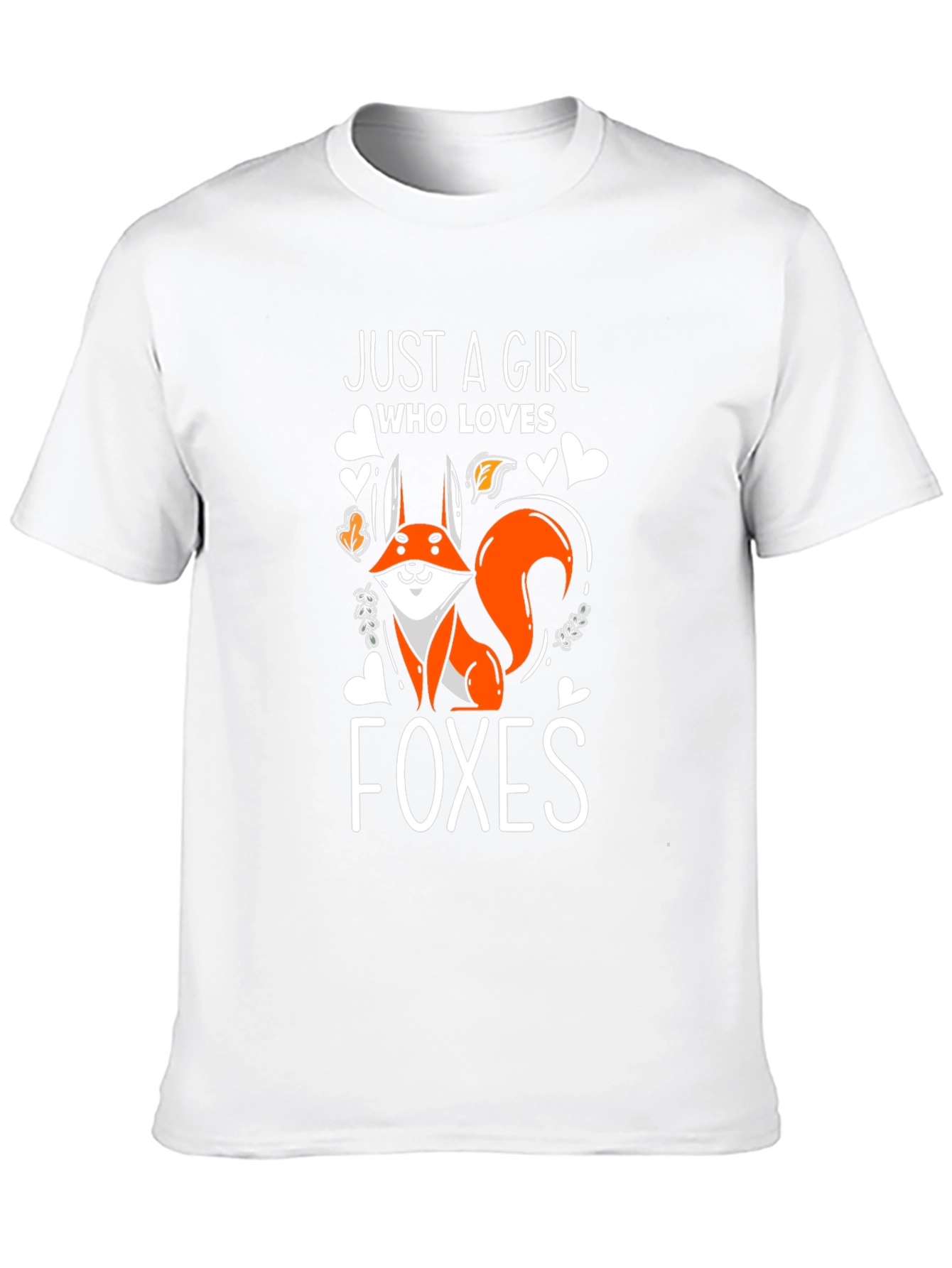 Just A Girl Who Loves Foxes Black T-Shirt