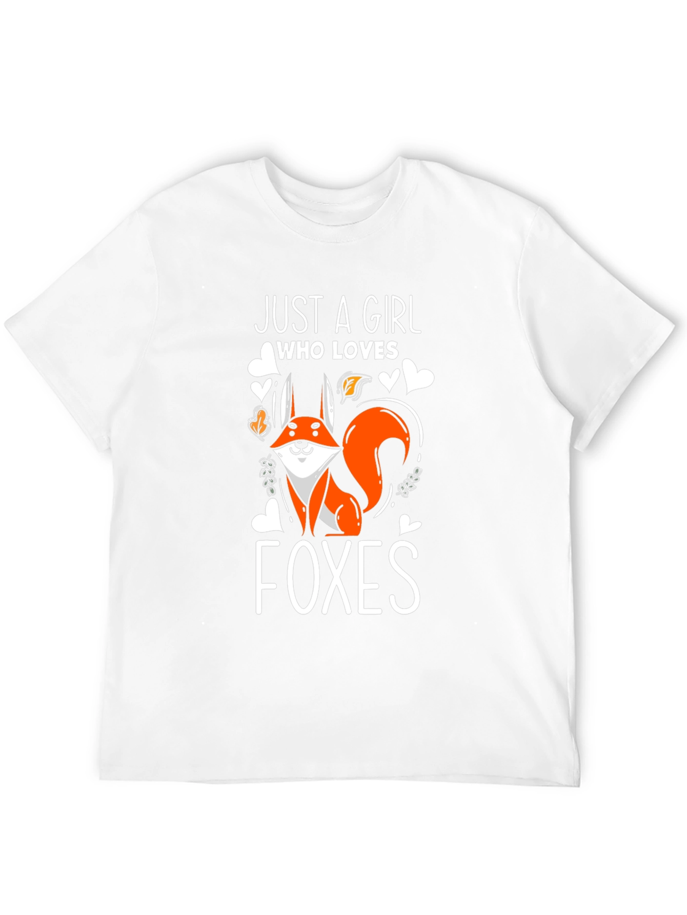 Just A Girl Who Loves Foxes Black T-Shirt