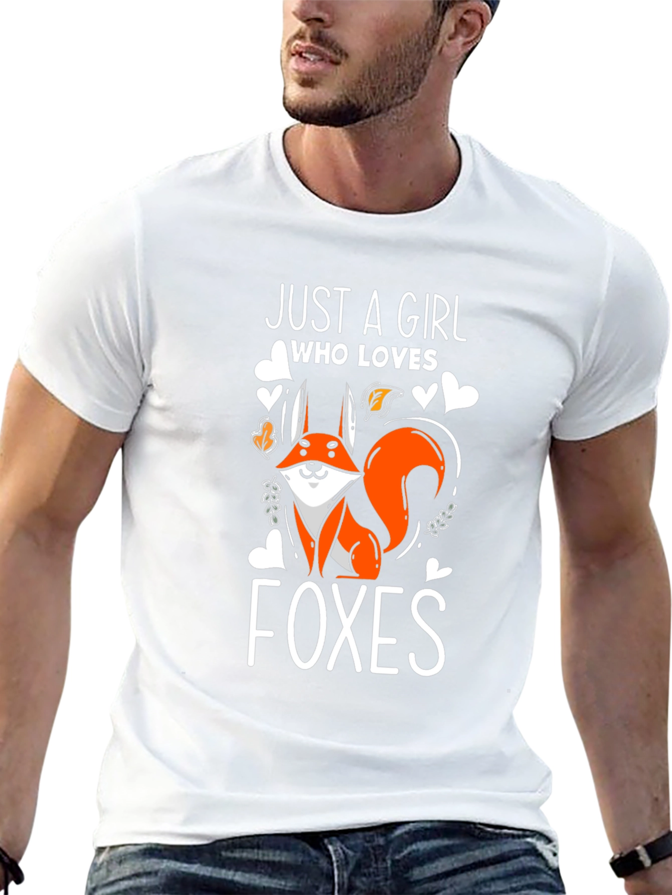 Just A Girl Who Loves Foxes Black T-Shirt