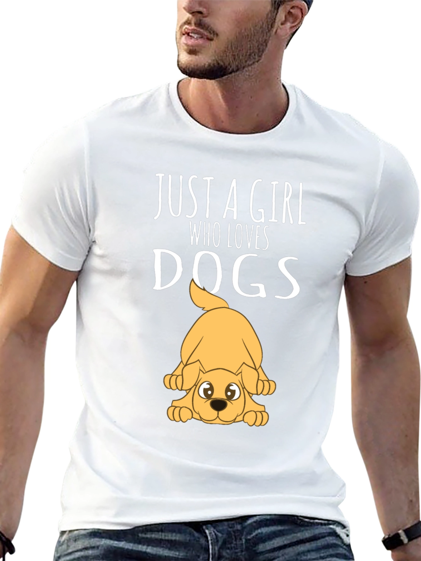 Girl Who Loves Dogs Graphic T-Shirt