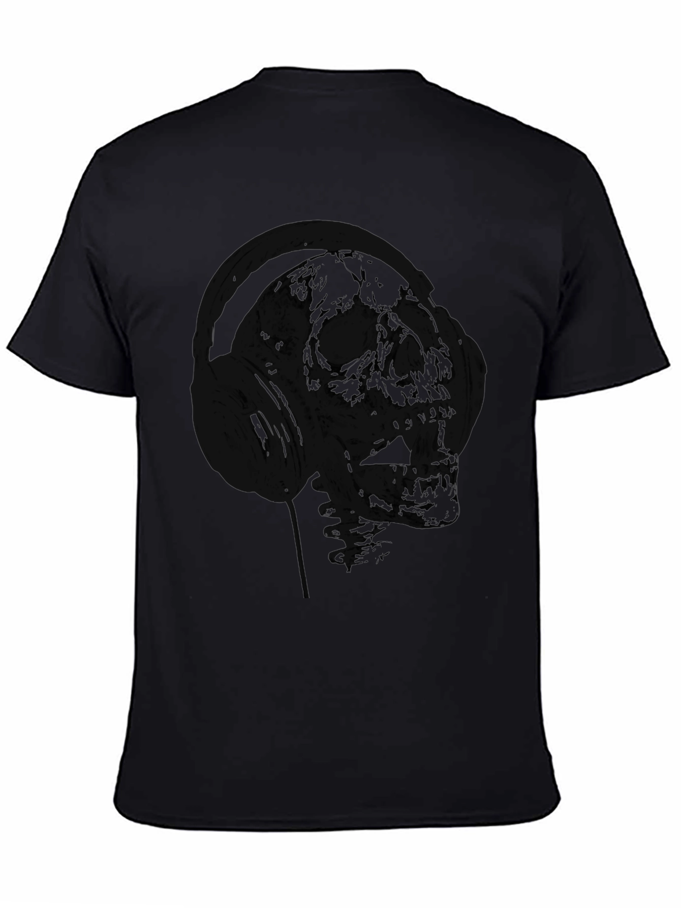 Skull Astronaut Graphic Black T-Shirt