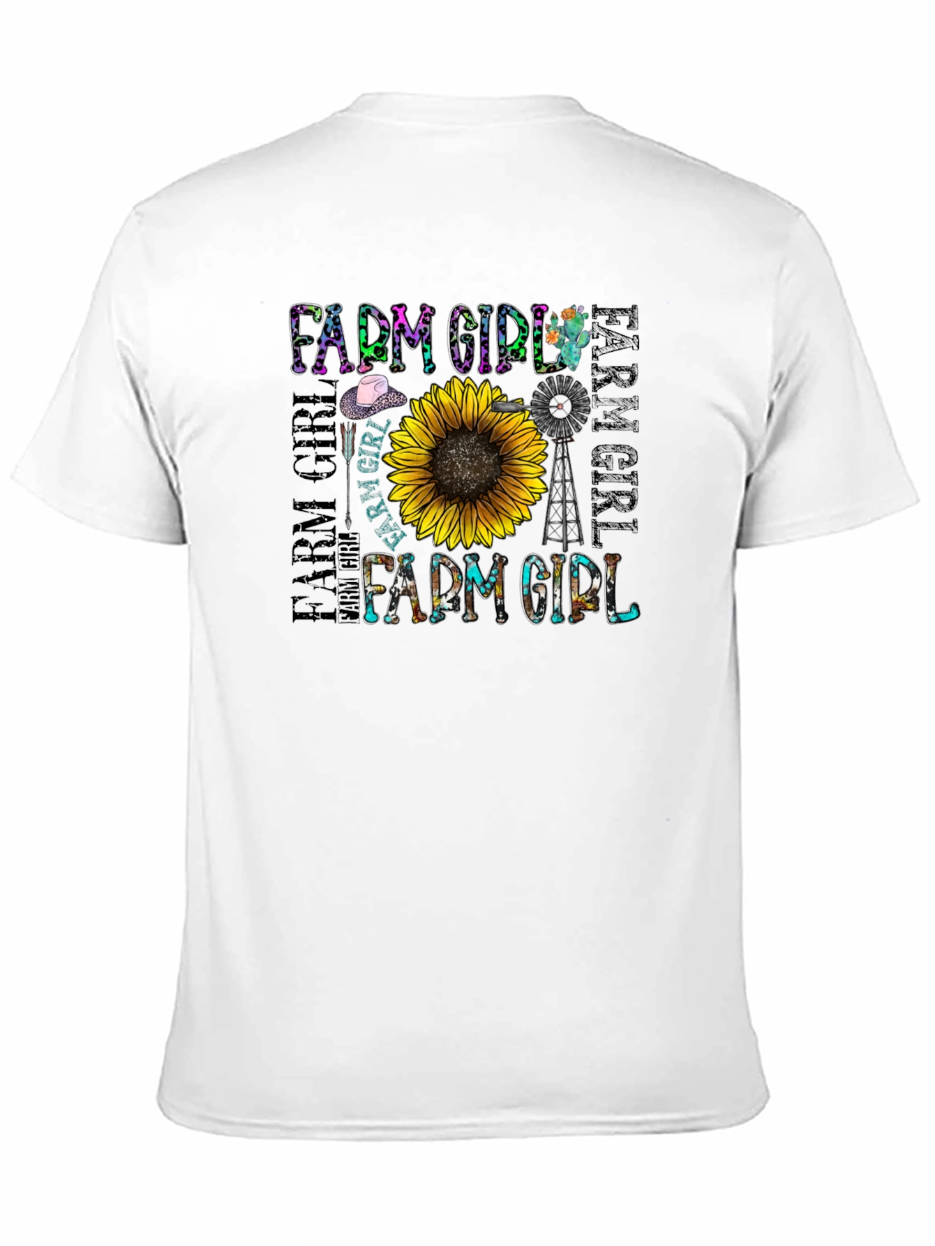 Farm Girl Graphic T-Shirt - Sunflower Country Tee