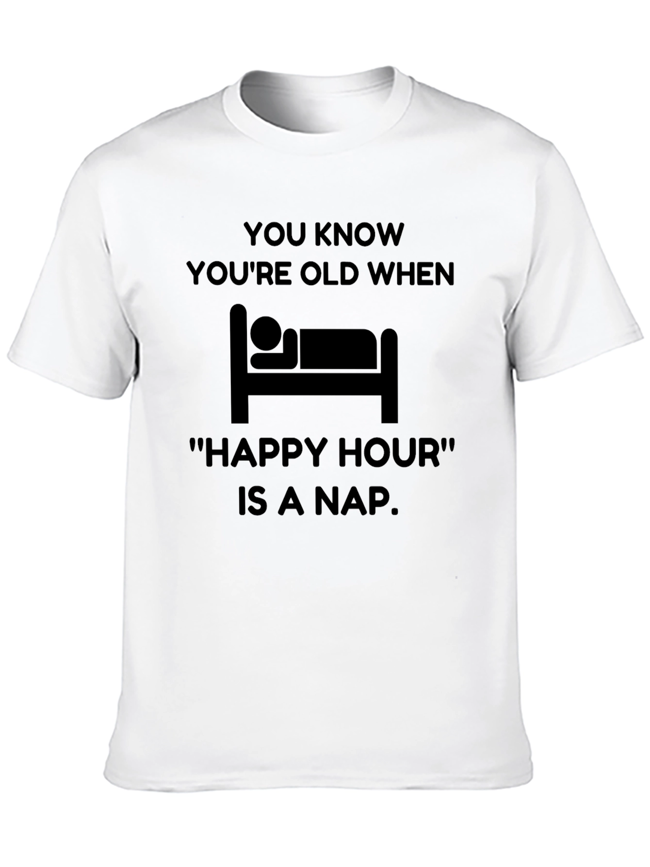 Funny Old Age Nap Time Black T-Shirt