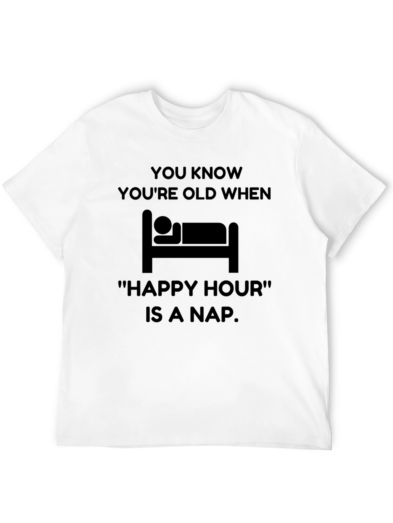 Funny Old Age Nap Time Black T-Shirt