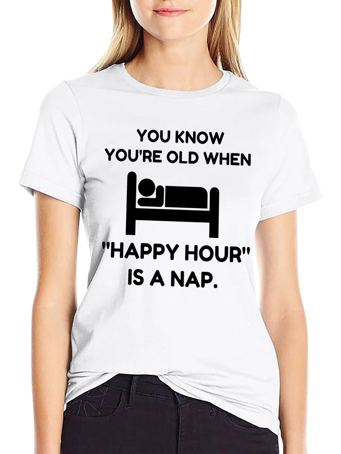 Funny Old Age Nap Time Black T-Shirt