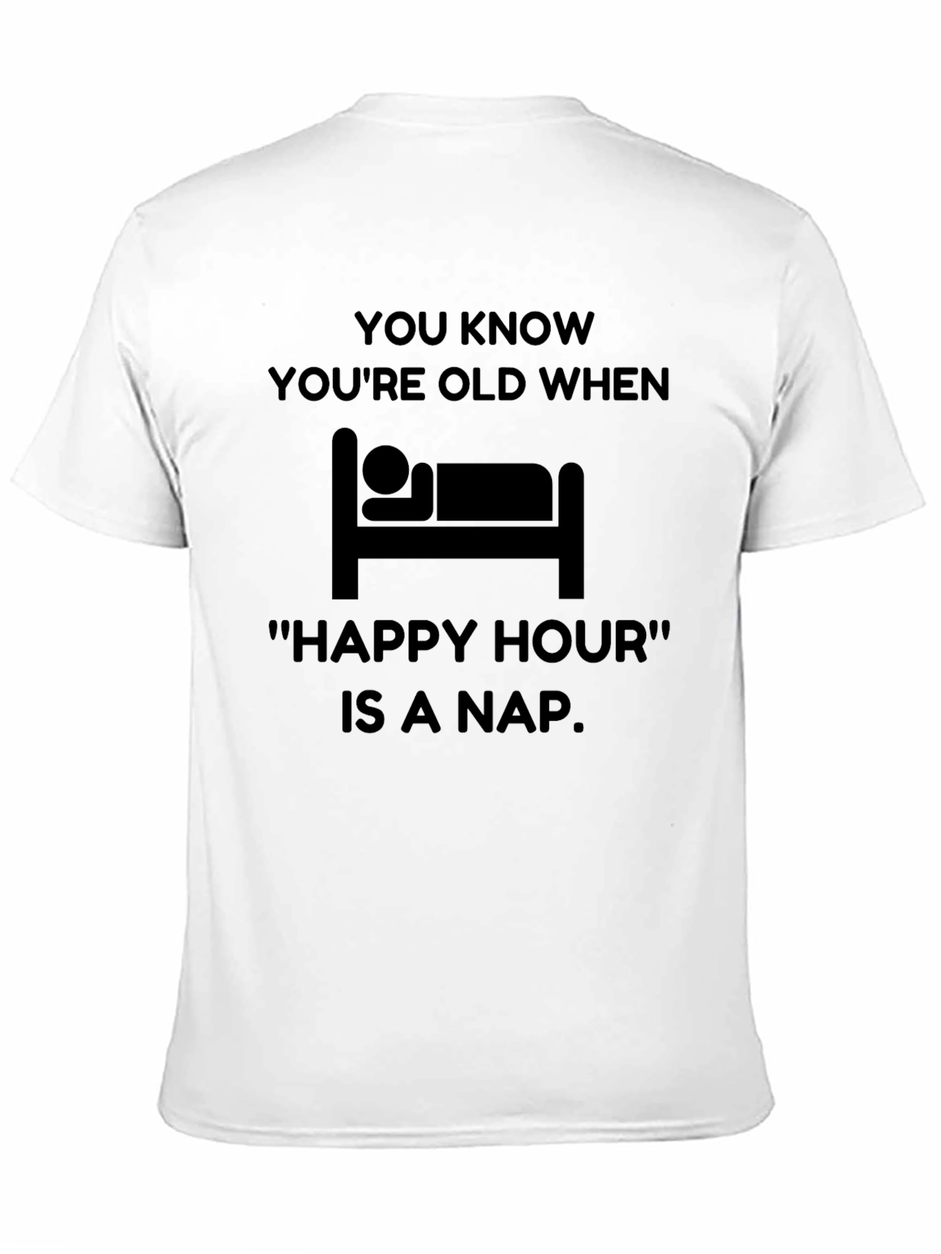 Funny Old Age Nap Time Black T-Shirt