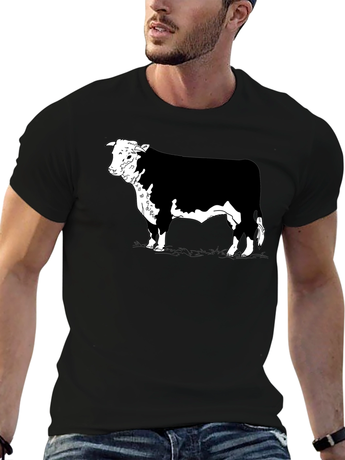 Black Hereford Bull Graphic Tee